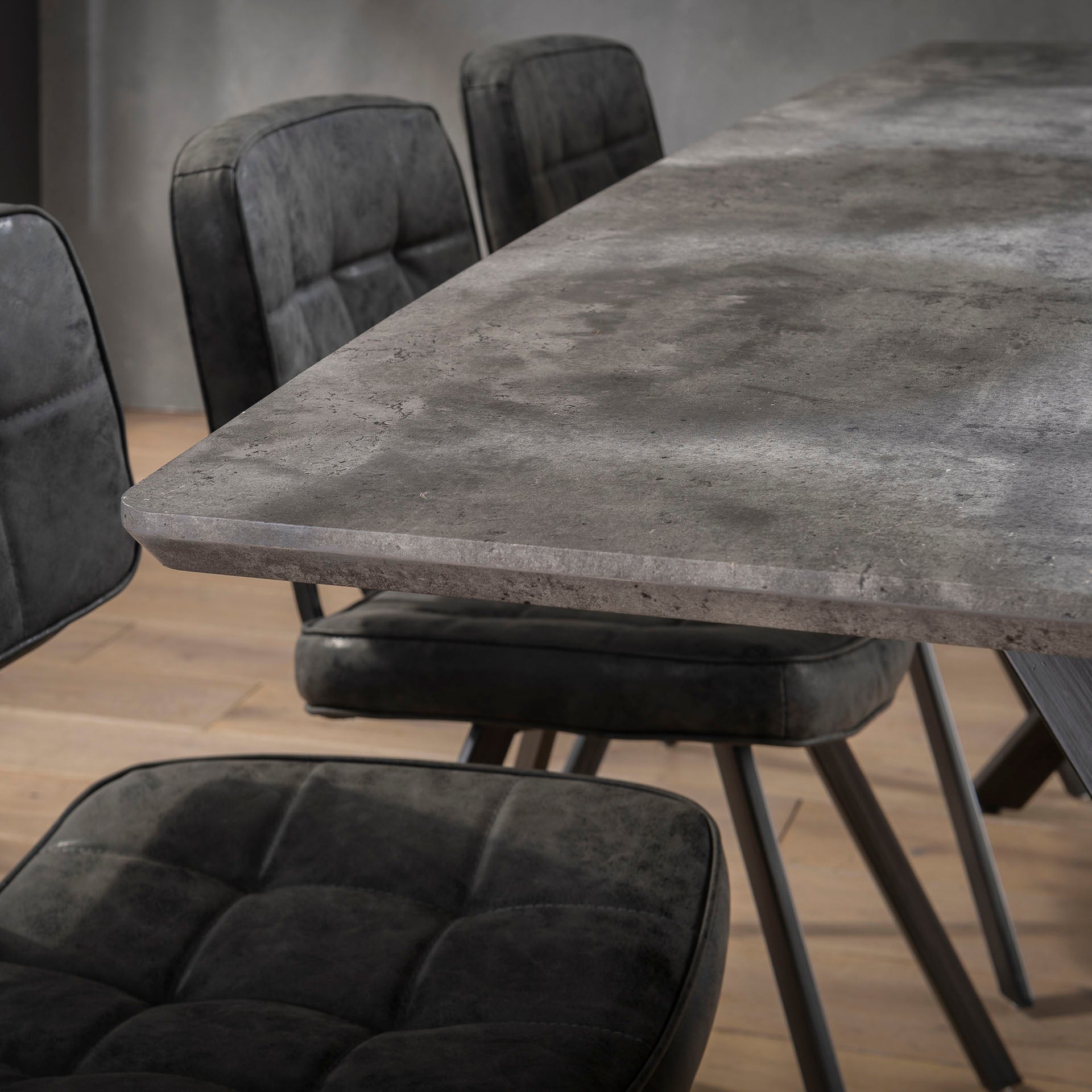 Eettafel River - Ovaal - MDF - 190 cm - Betonlook