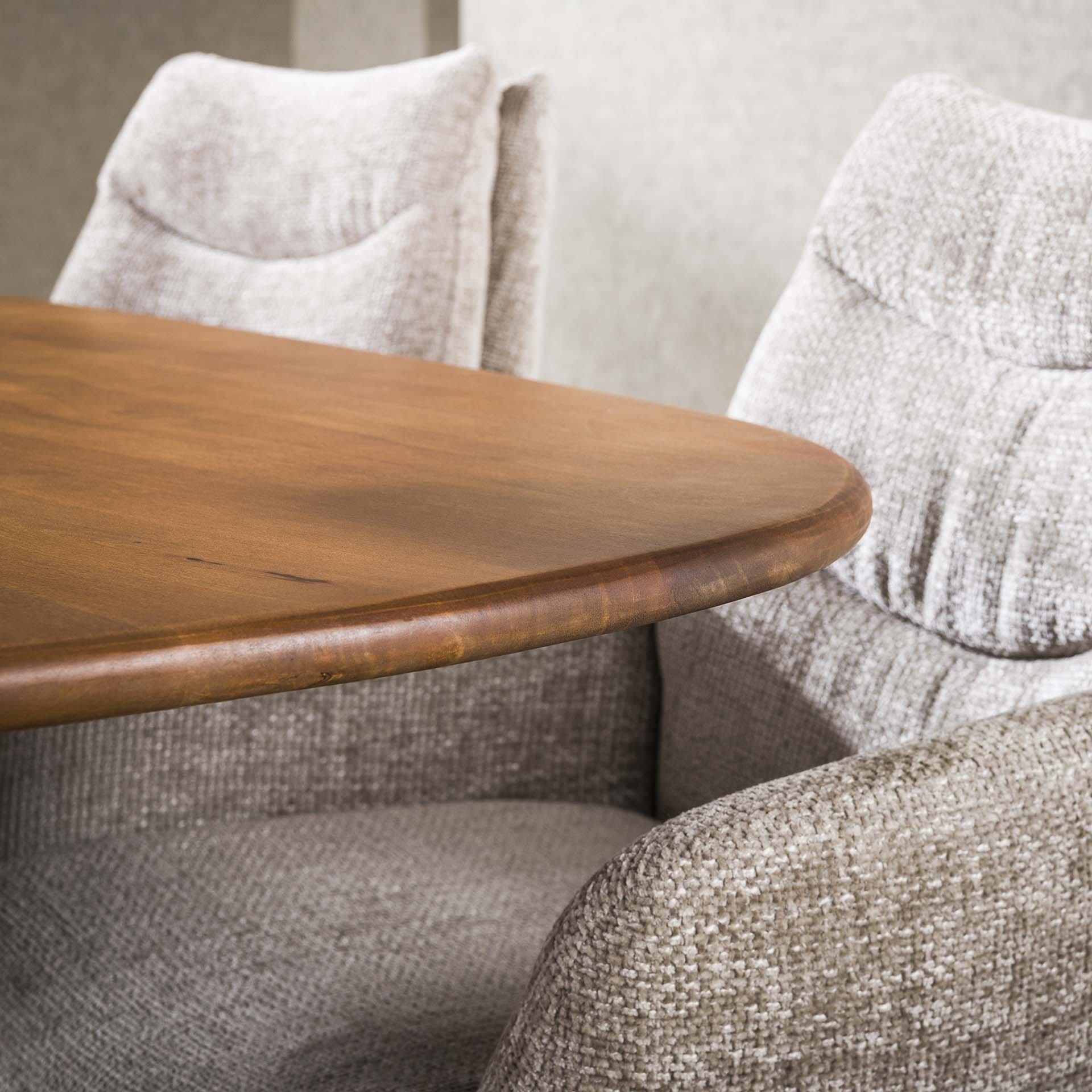 Eettafel Montaro - Bruin - Mangohout - 180 cm - Deens Ovaal