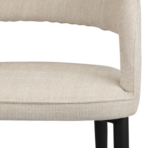 Eetkamerstoel Zara - Beige - Linnen