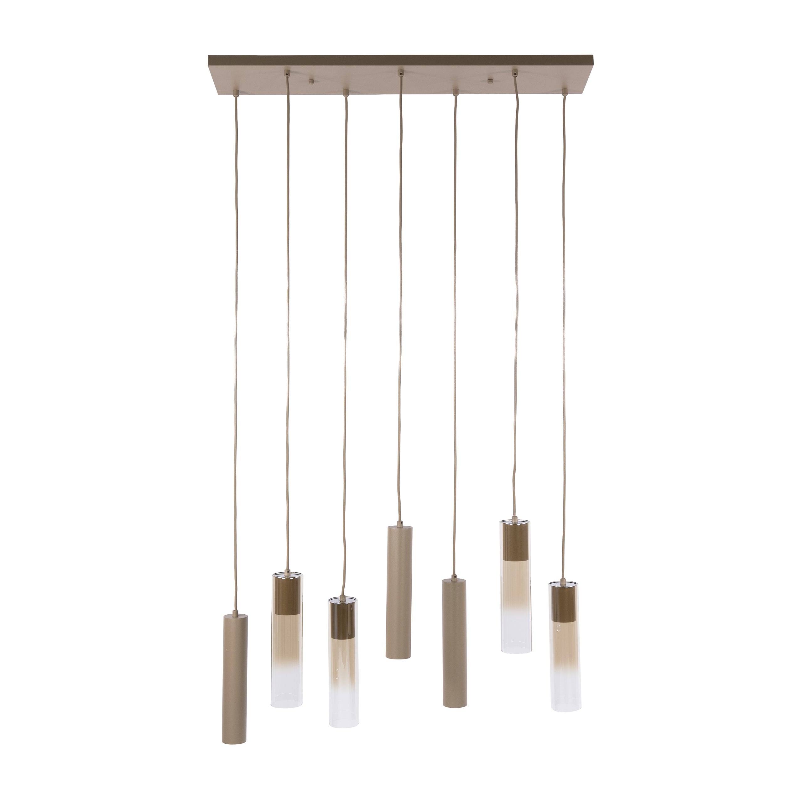 Hanglamp Isola - 7-lichts - Beige - Met Spots
