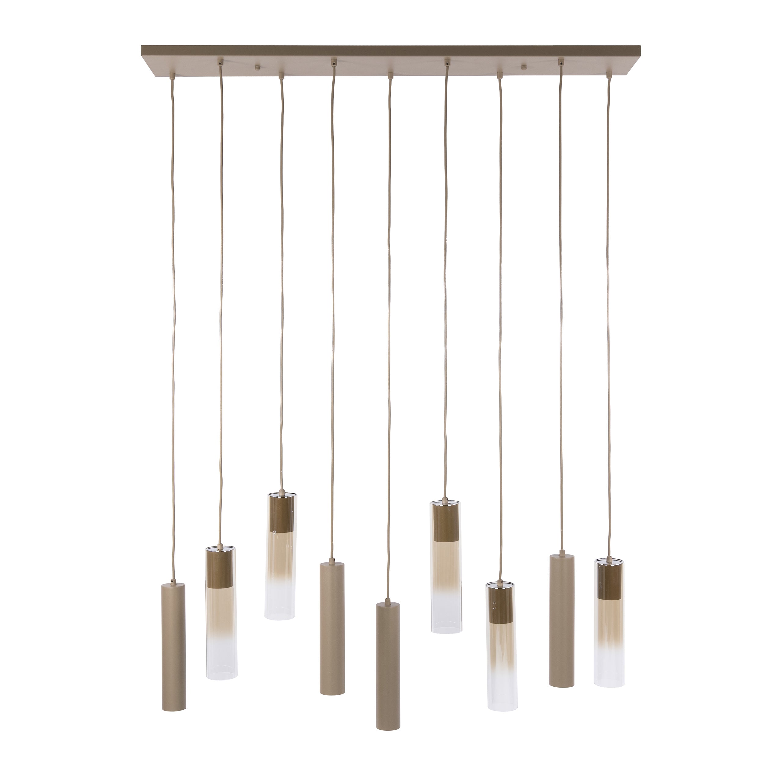 Hanglamp Isola - 9-lichts - Beige - Met Spots