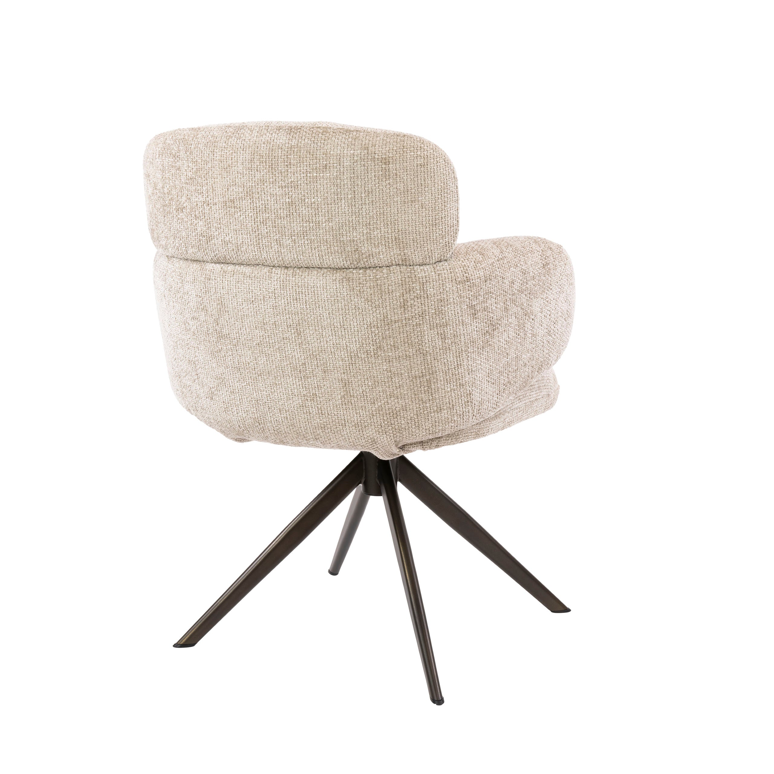 Eetkamerstoel Misano - Beige - Renegade Stof - Draaibaar