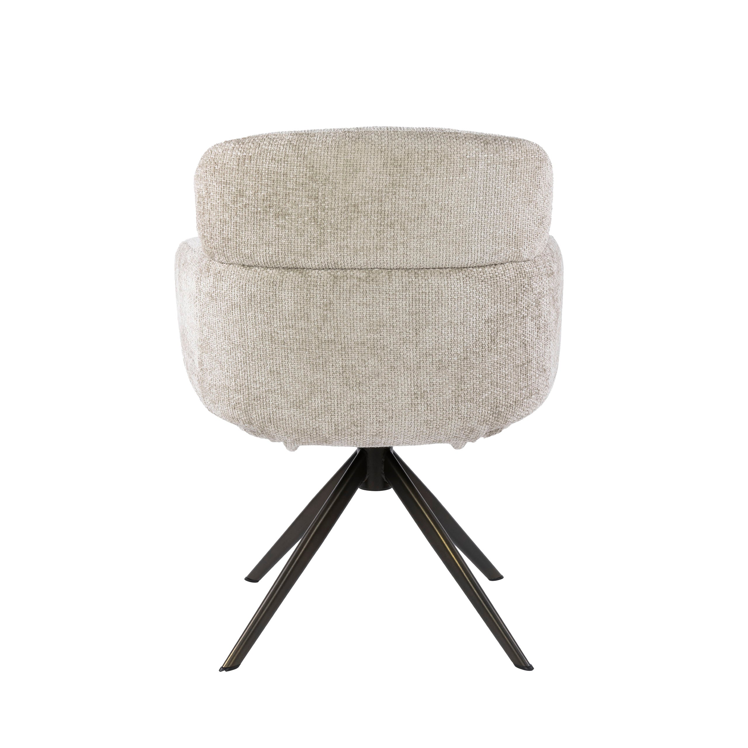 Eetkamerstoel Misano - Beige - Renegade Stof - Draaibaar