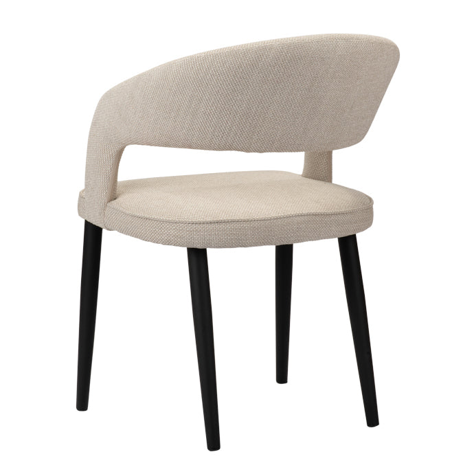 Eetkamerstoel Zara - Beige - Linnen