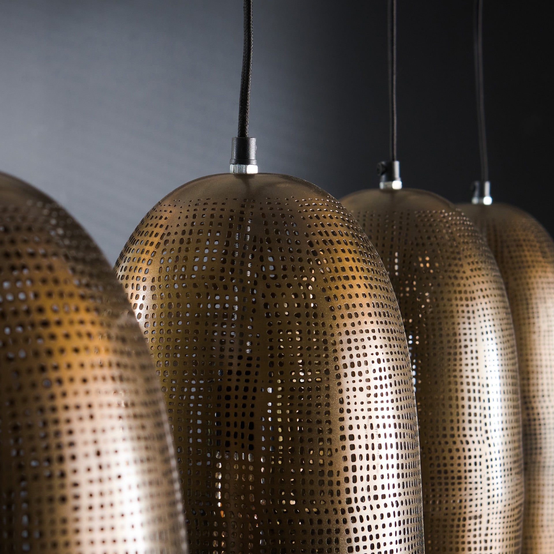 Hanglamp Niko - 4-lichts - Brons - Metaal