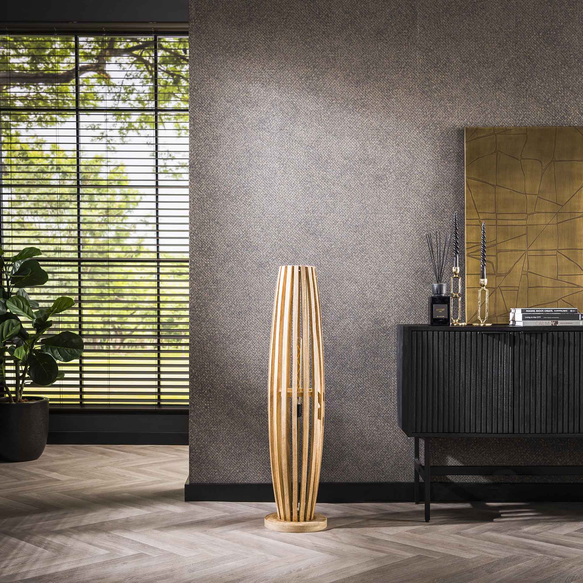 Vloerlamp Orion - Bruin - Mangohout - 105 cm