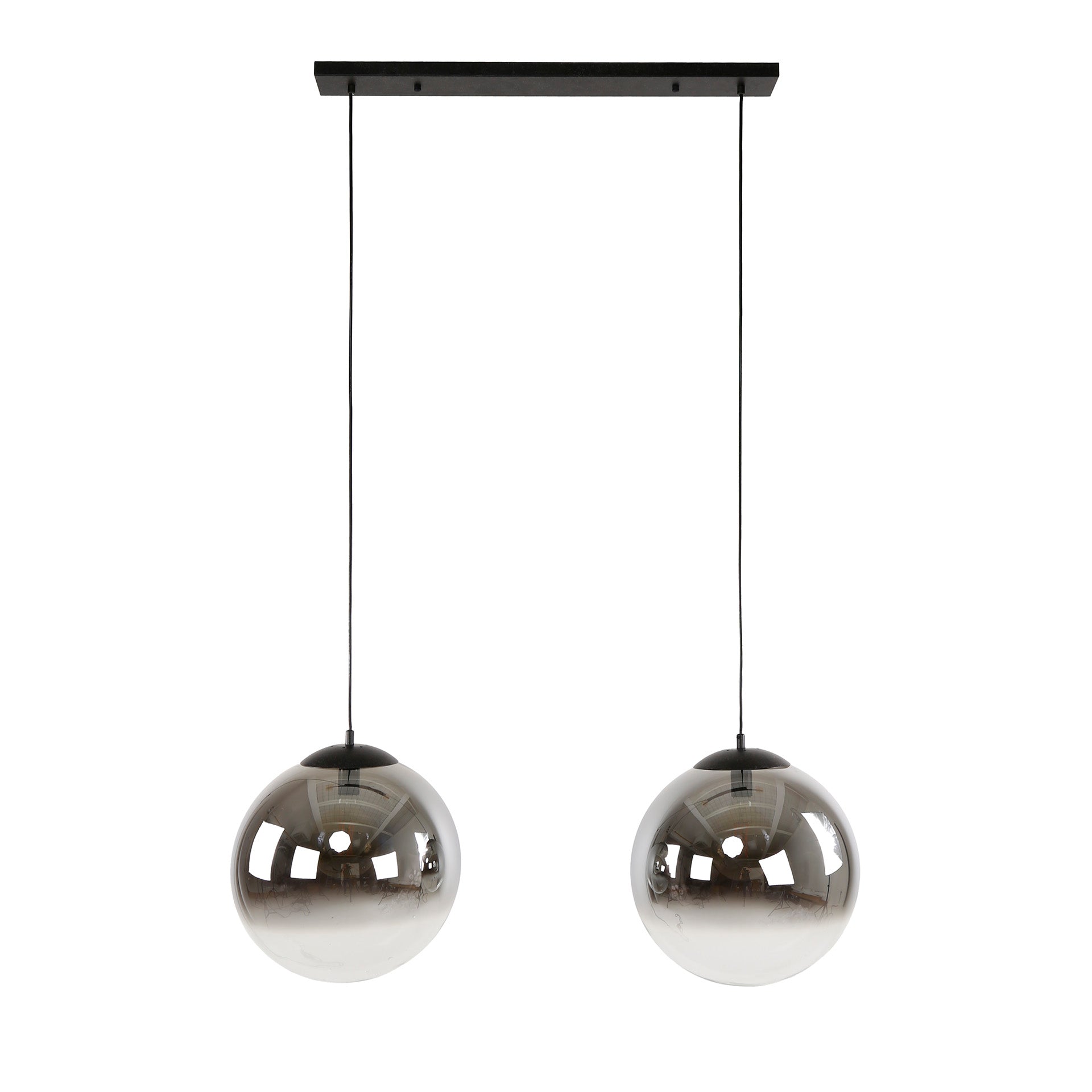 Hanglamp Bubbly - 2-lichts - Smoke - Glas