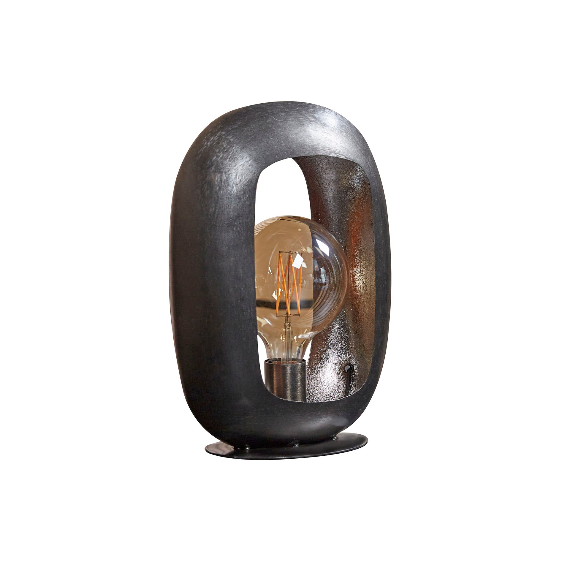 Tafellamp Wave - Zwart Nikkel - Metaal - 35 cm