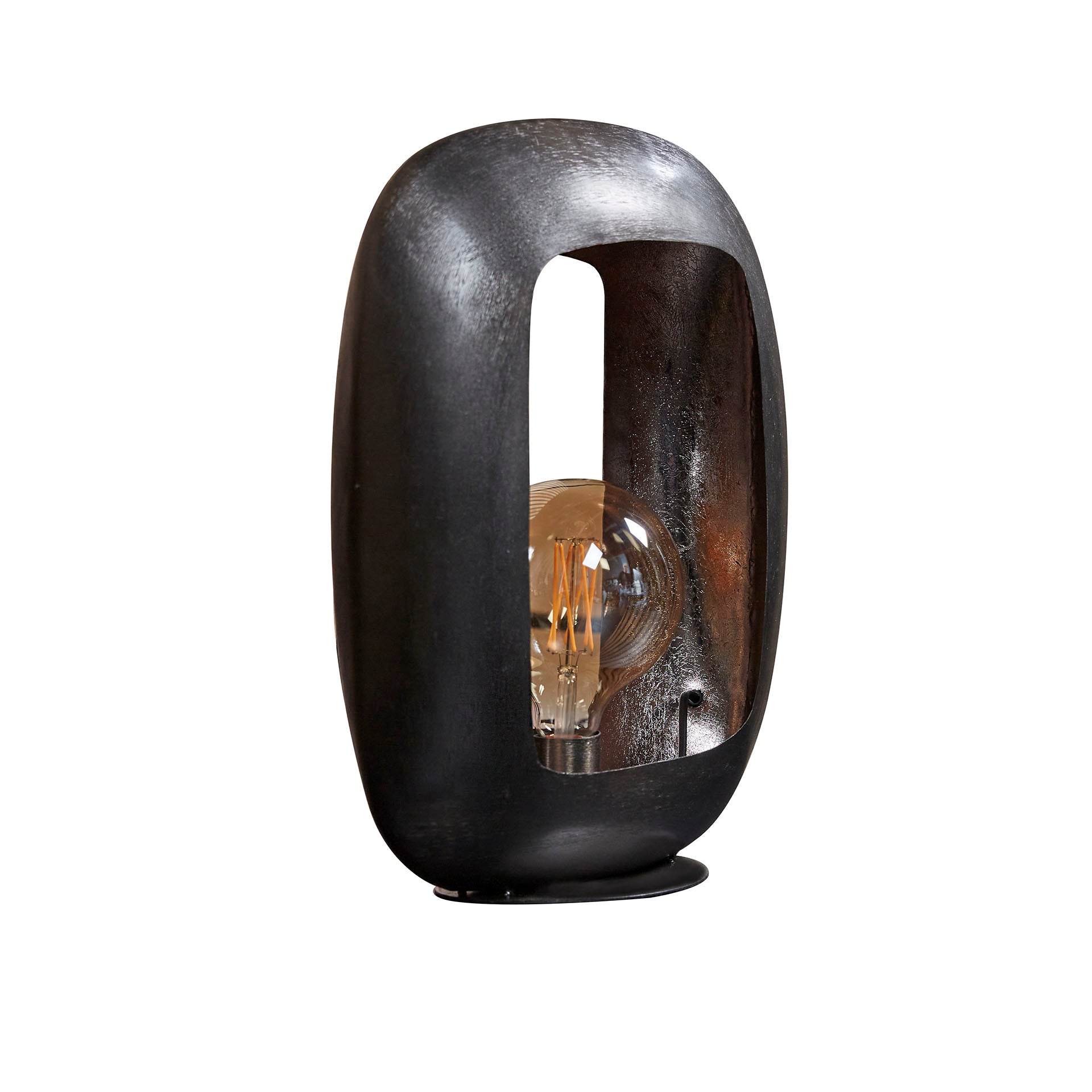 Tafellamp Wave - Zwart Nikkel - Metaal - 44 cm