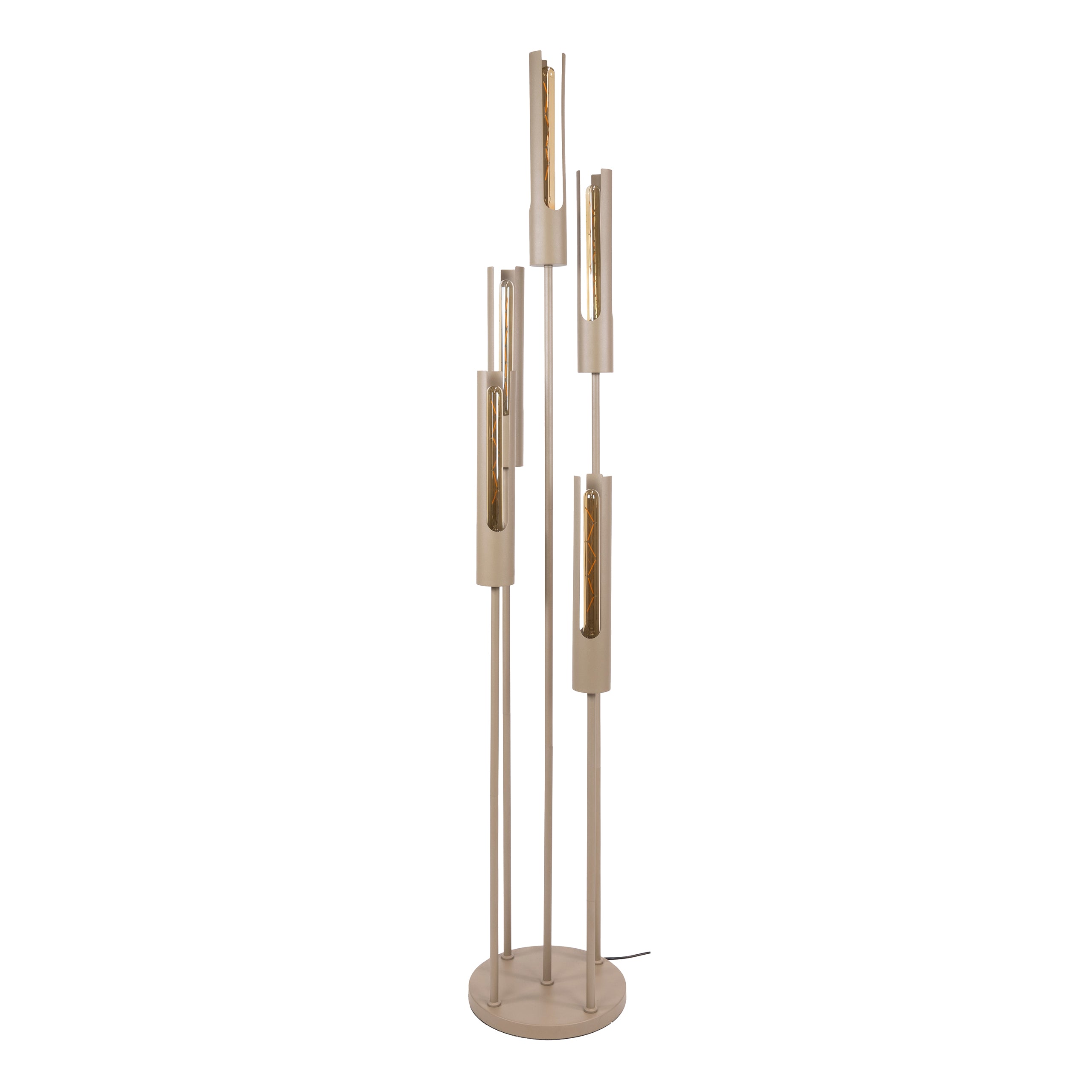 Vloerlamp Lumen - 5-lichts - Beige - Metaal - 176 cm