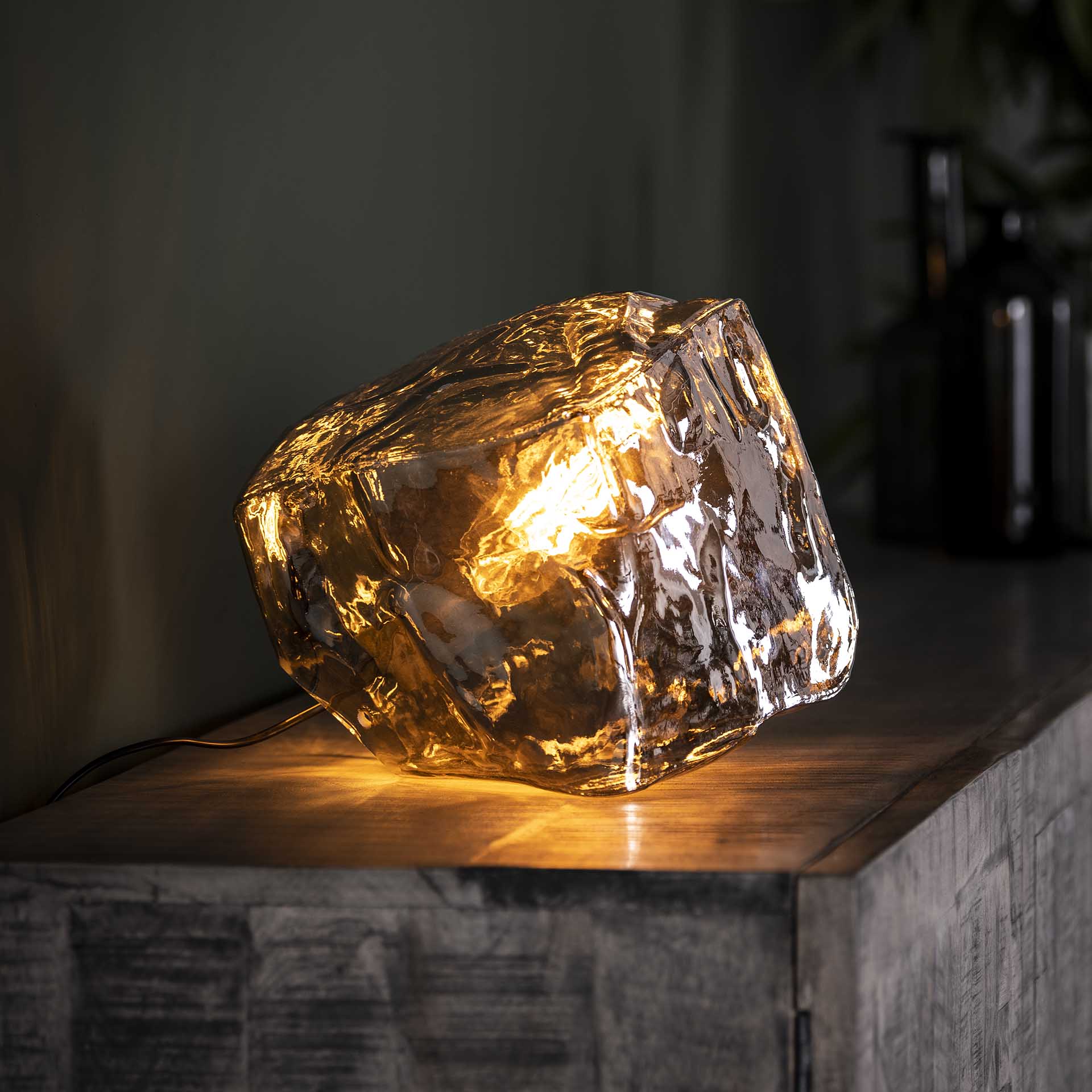 Tafellamp Louis - Chrome - Glas