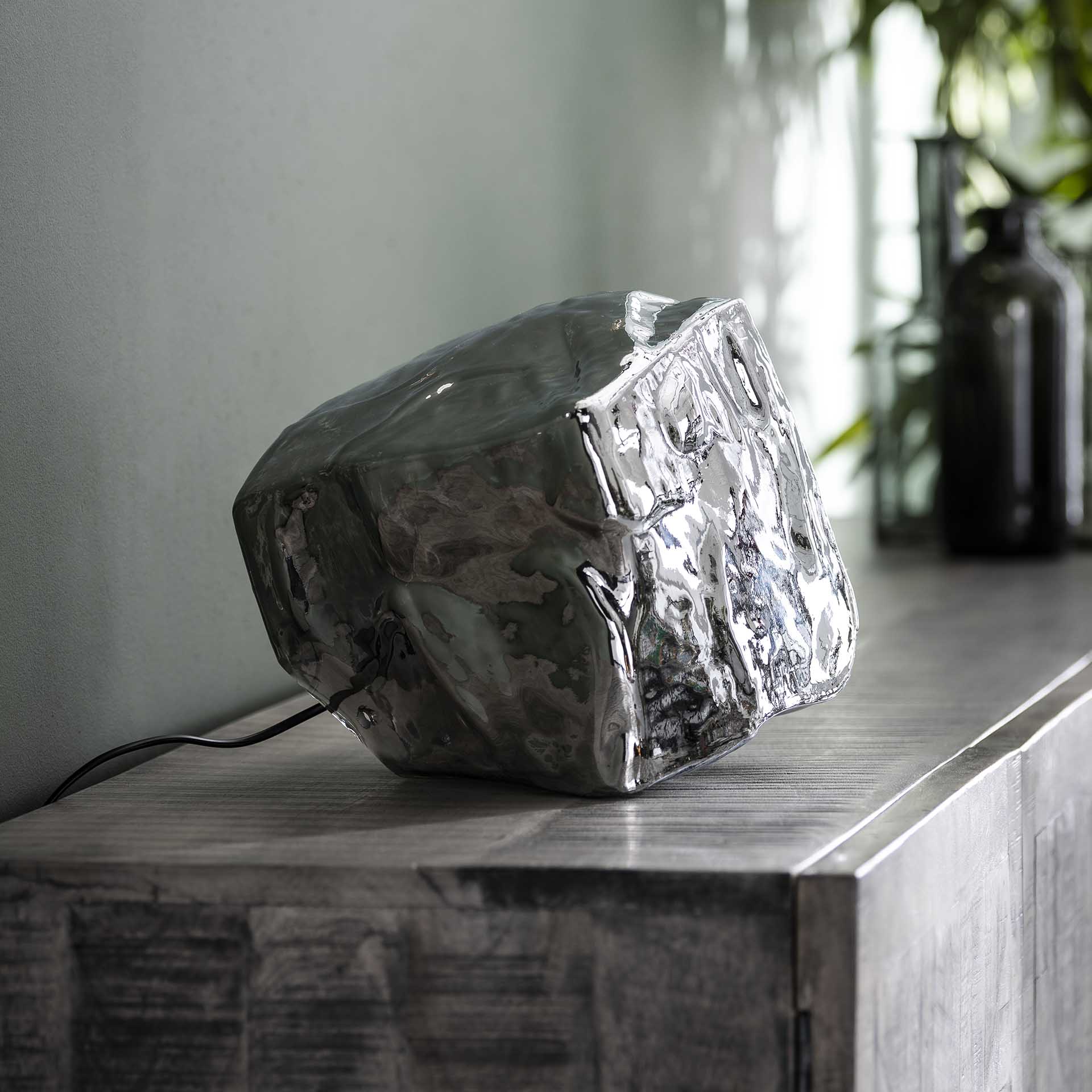 Tafellamp Louis - Chrome - Glas