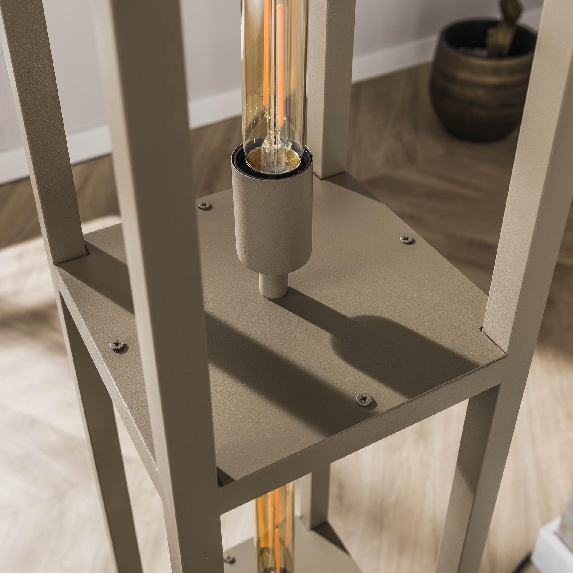Vloerlamp Torano - 4-lichts - Beige - 163 cm