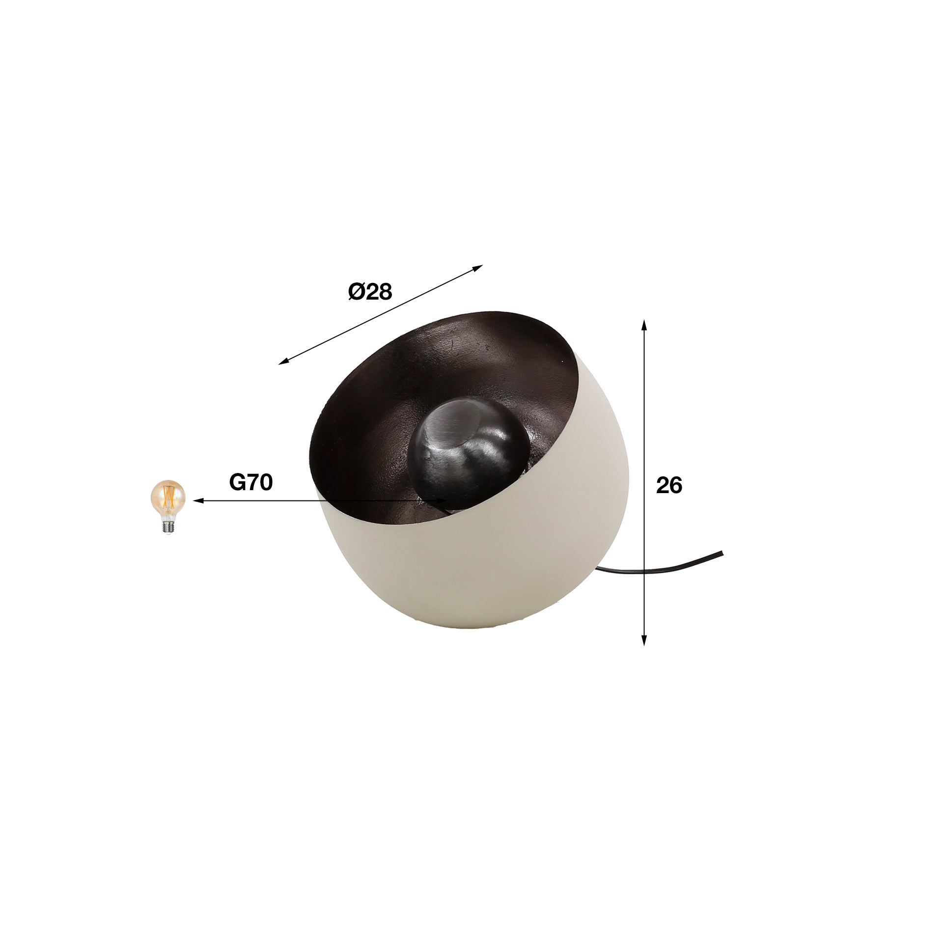 Vloerlamp Xena - Grijs - Metaal - 28 cm