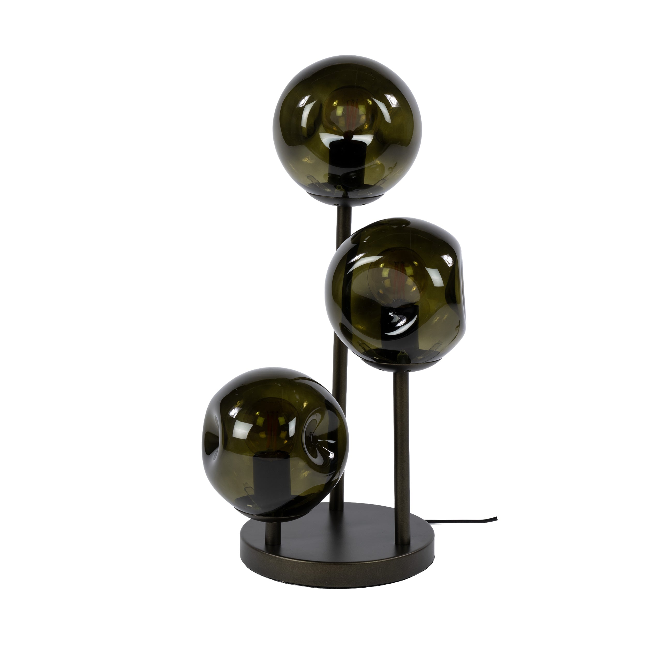 Tafellamp Bellum - 3-lichts - Brons - Glas