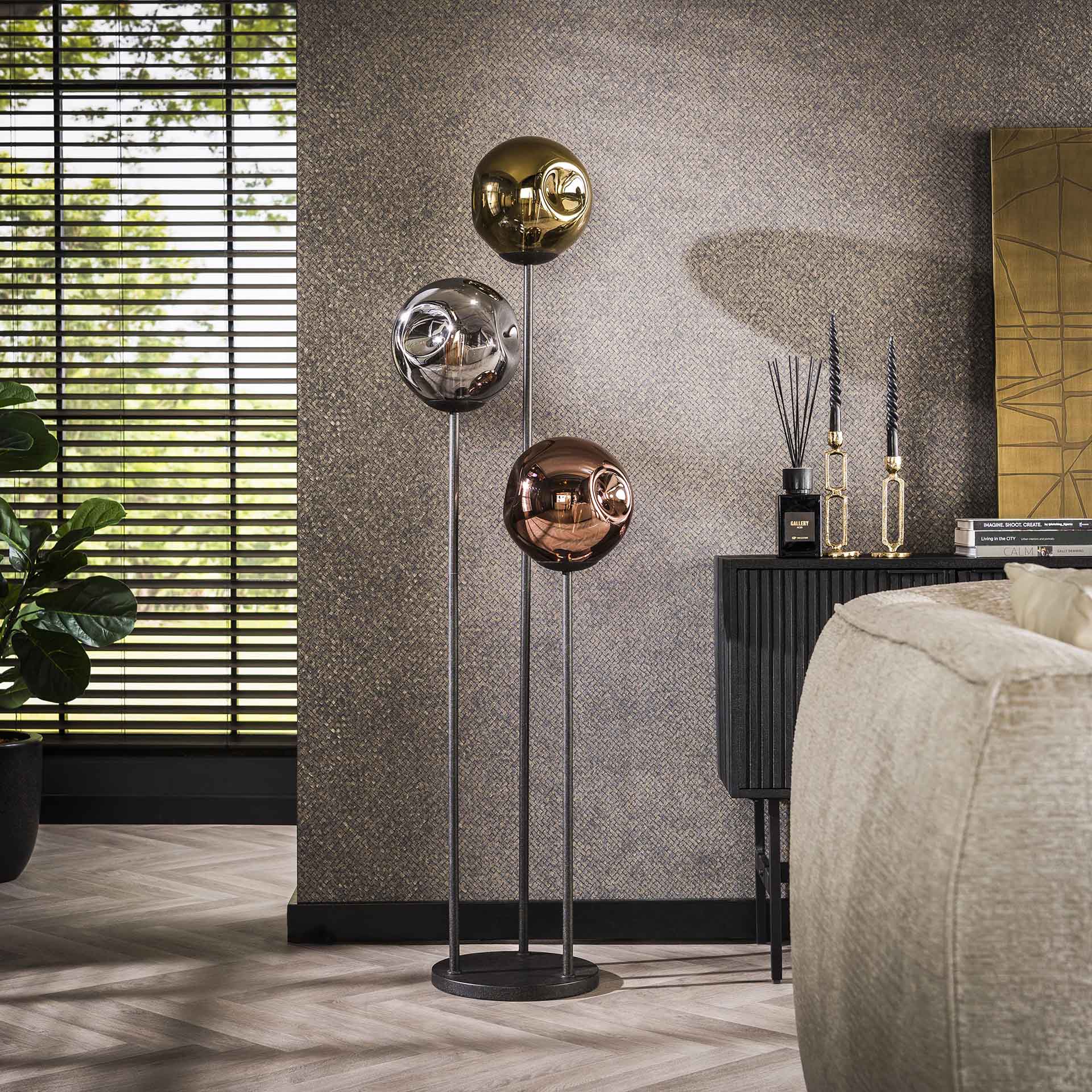 Vloerlamp Sarah - Mix - Glas - 164 cm