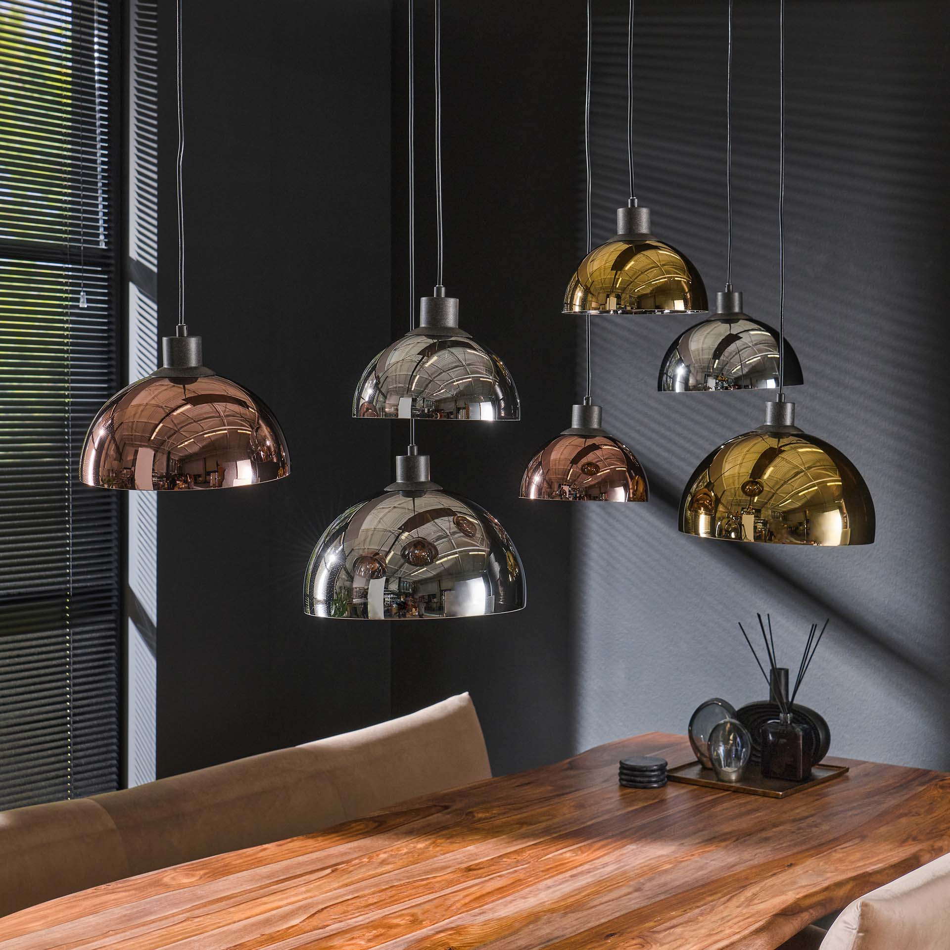 Hanglamp Galen - 7-lichts - Mix - Glas