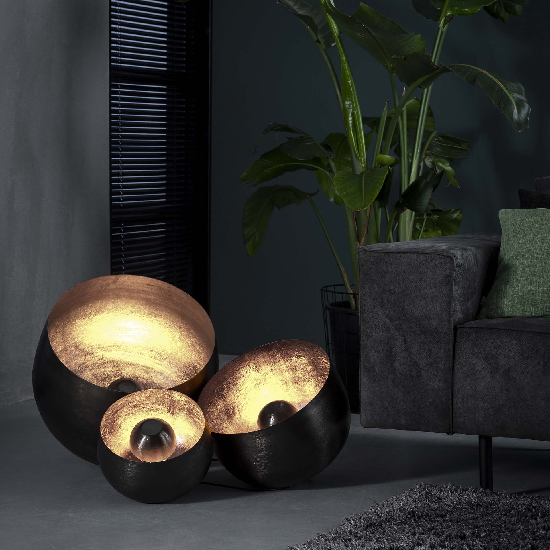 Vloerlamp Breeze - Zwart Nikkel - Metaal - 28 cm