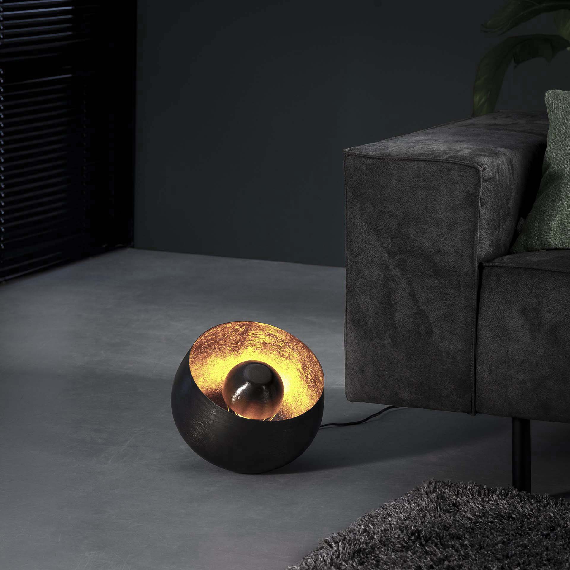 Vloerlamp Breeze - Zwart Nikkel - Metaal - 28 cm