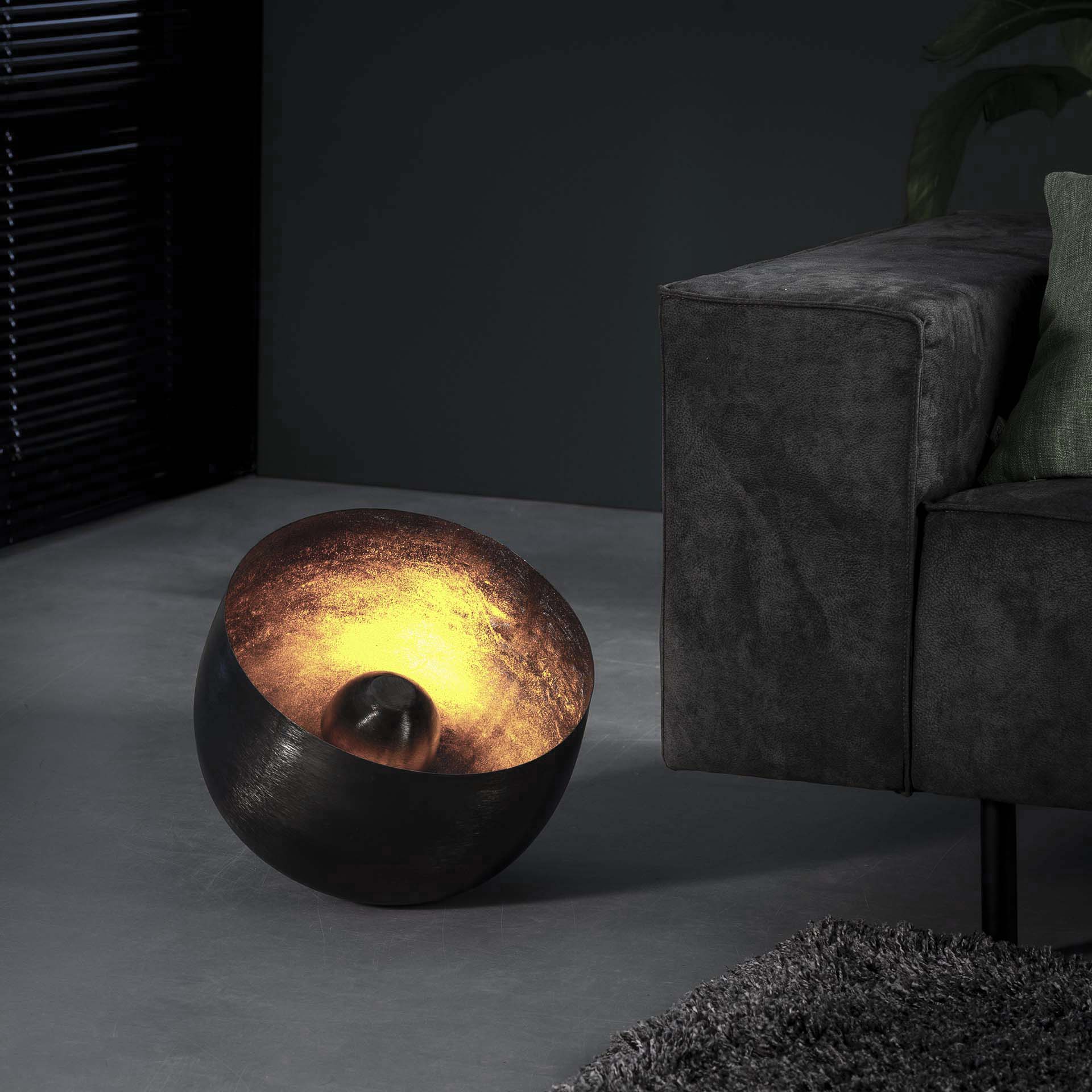 Vloerlamp Breeze - Zwart Nikkel - Metaal - 36 cm