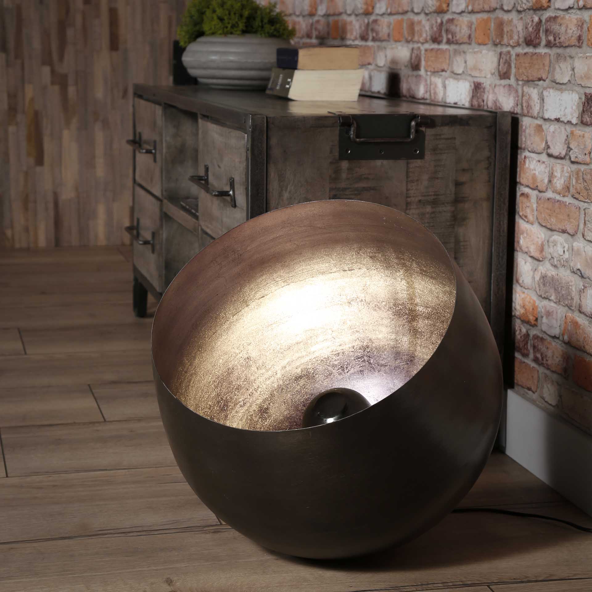 Vloerlamp Breeze - Zwart Nikkel - Metaal - 46 cm