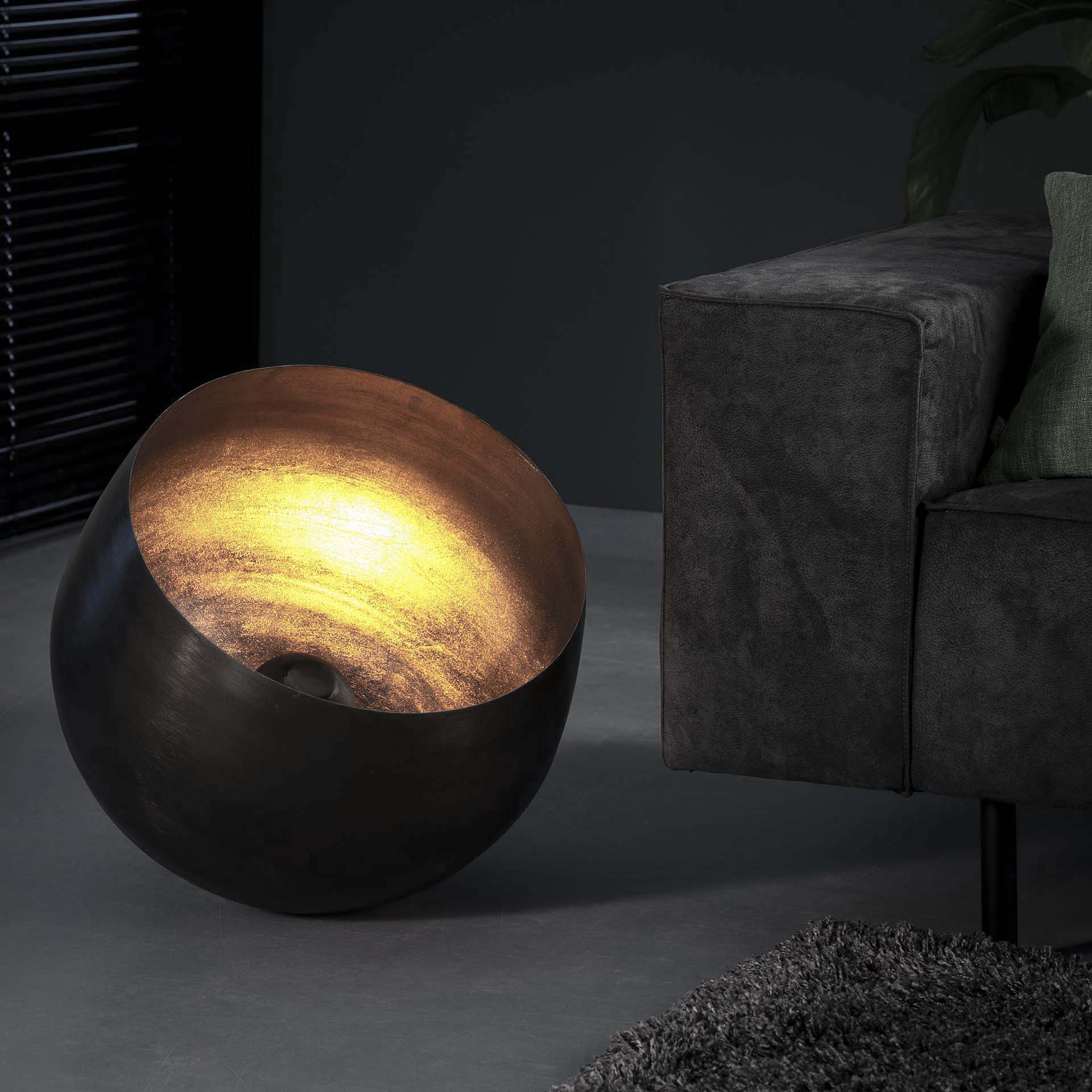 Vloerlamp Breeze - Zwart Nikkel - Metaal - 46 cm