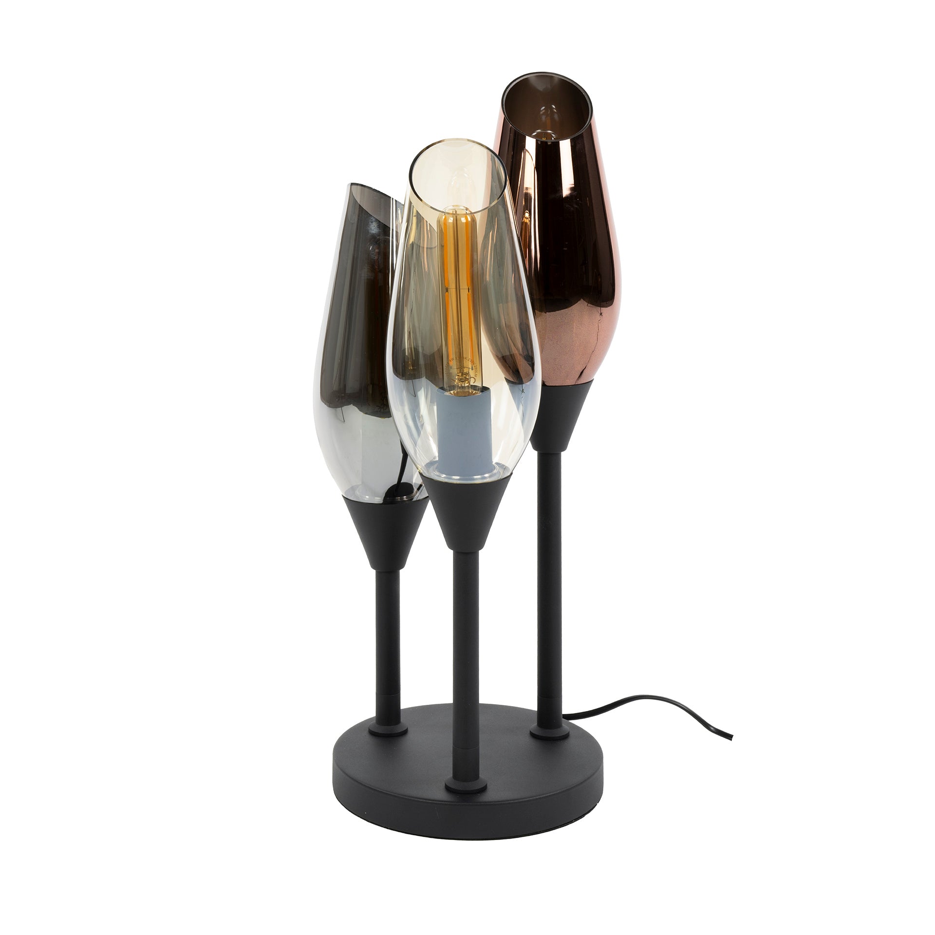 Tafellamp Vivid - 3-lichts - Mix - Glas