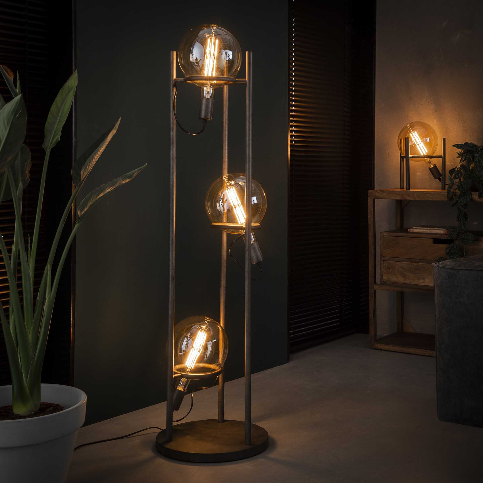 Tafellamp Sol - Oud Zilver - Metaal