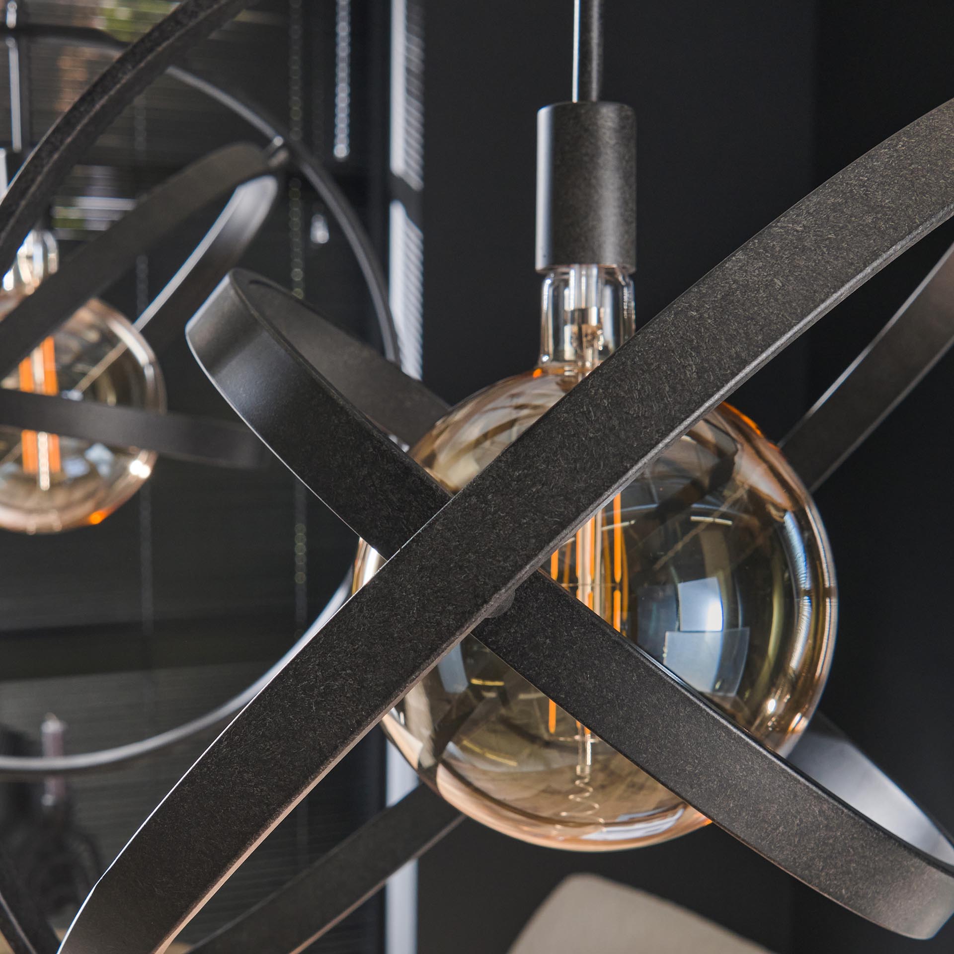 Hanglamp Malin - 2-lichts - Zwart - Metaal
