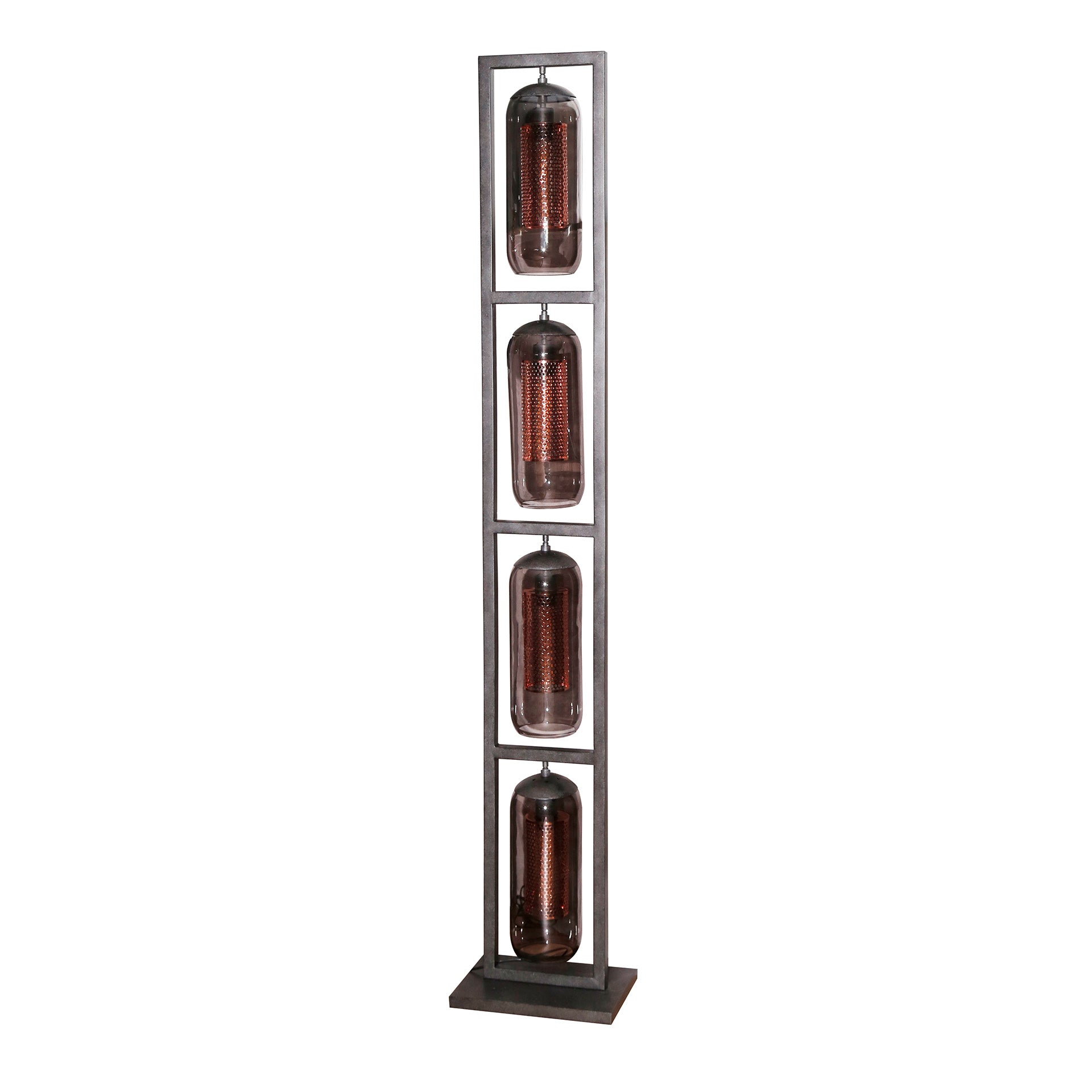 Vloerlamp Glade - 4-lichts - Zwart - Metaal