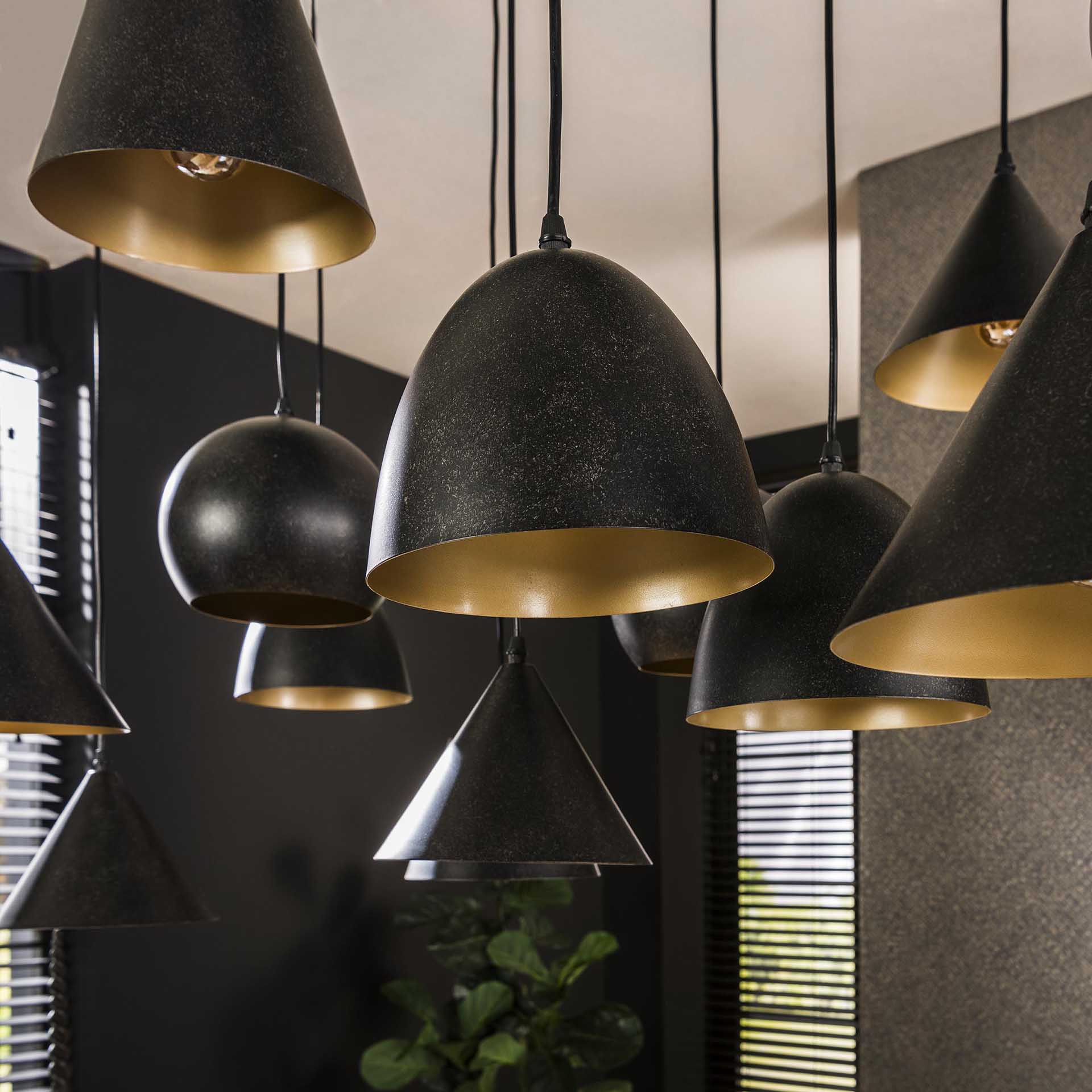 Hanglamp Thalia - 18-lichts - Zwart - Metaal