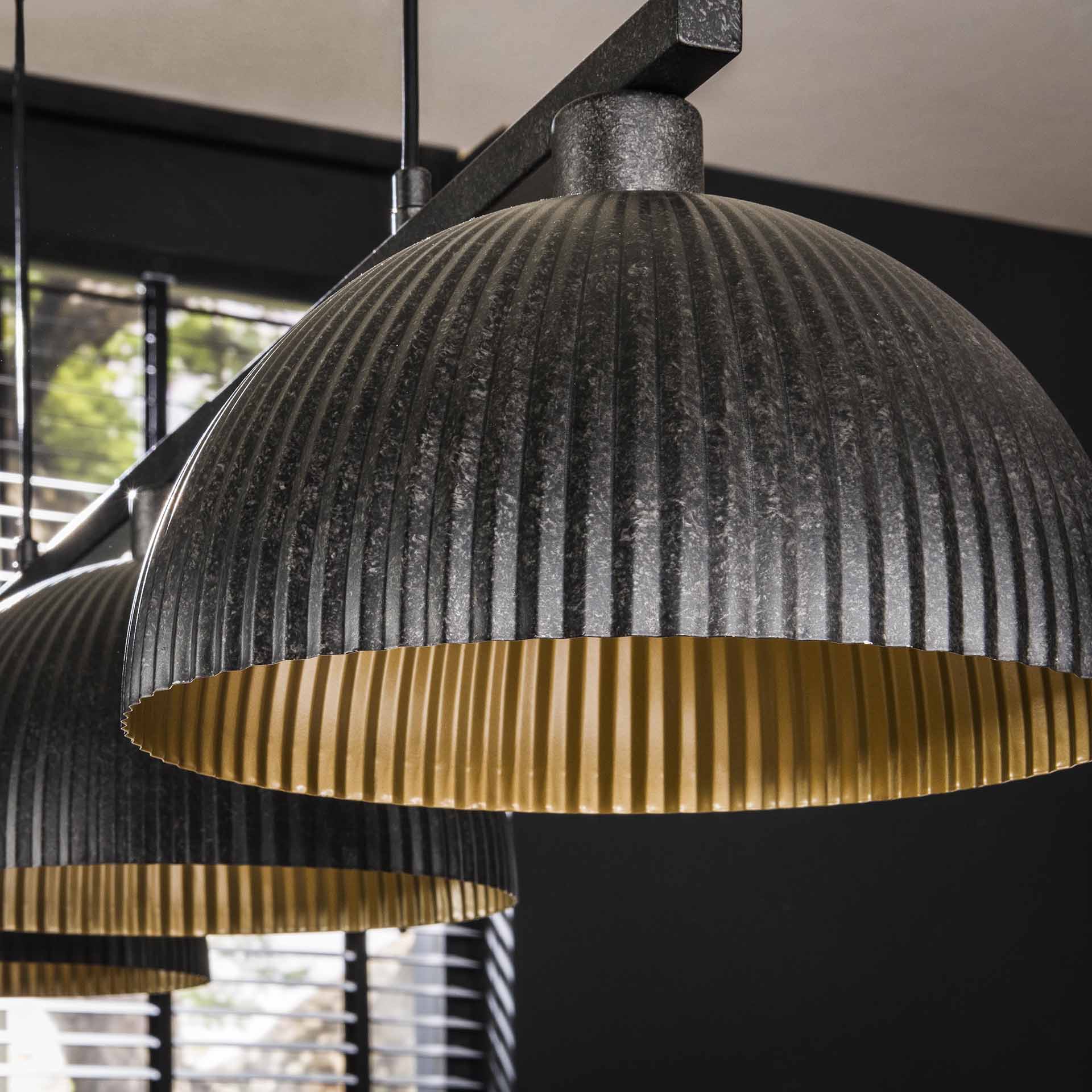 Hanglamp Calista - 3-lichts - Zwart - Metaal