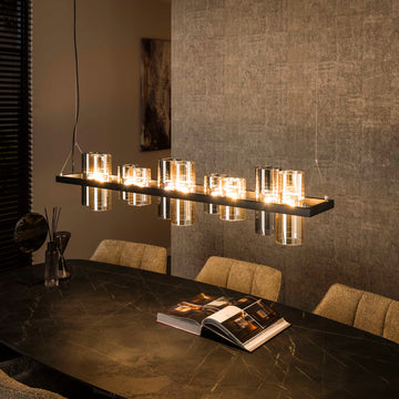 Hanglamp Silhouette - 10-lichts - Amber Mix - Glas