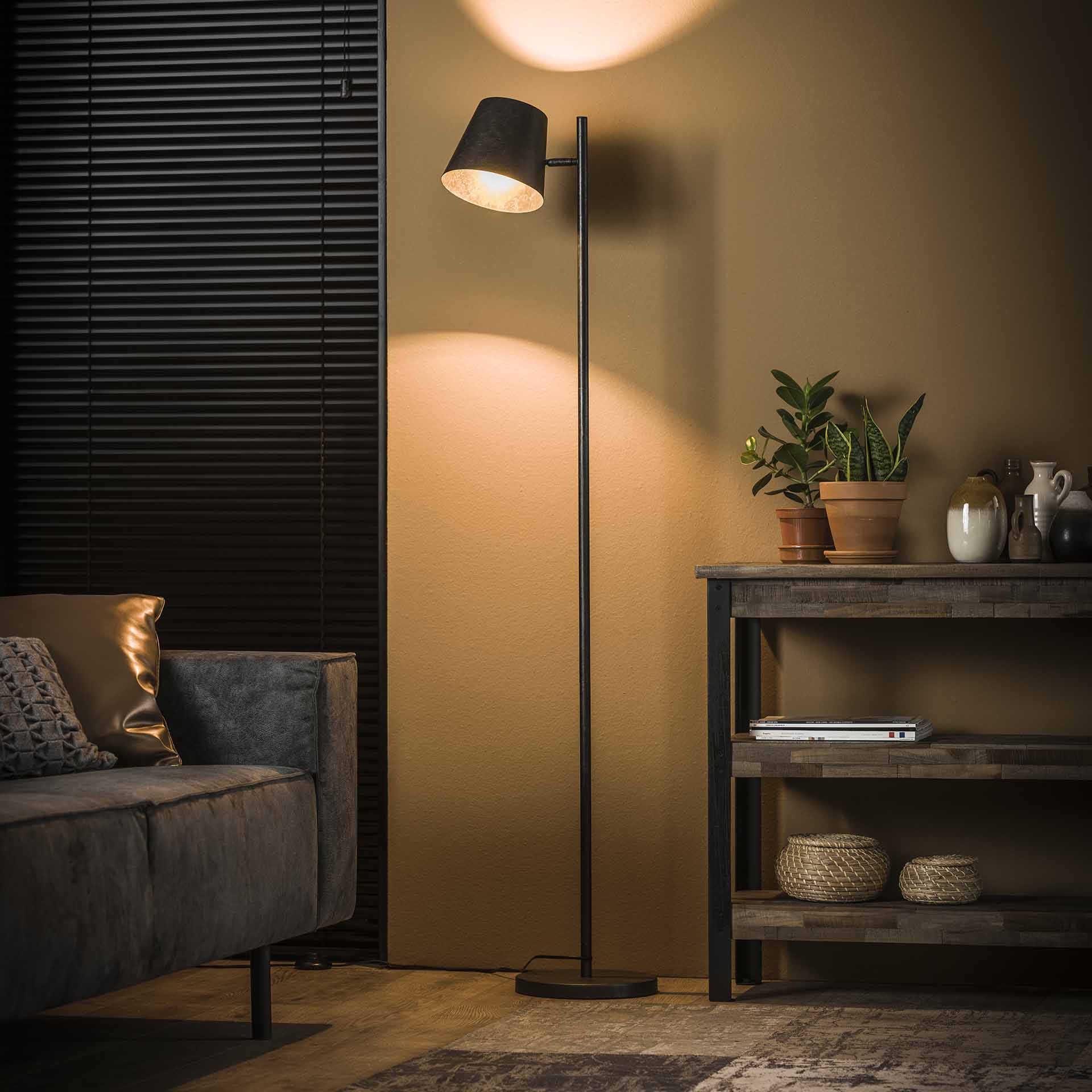 Vloerlamp Rhea - Antraciet - Metaal