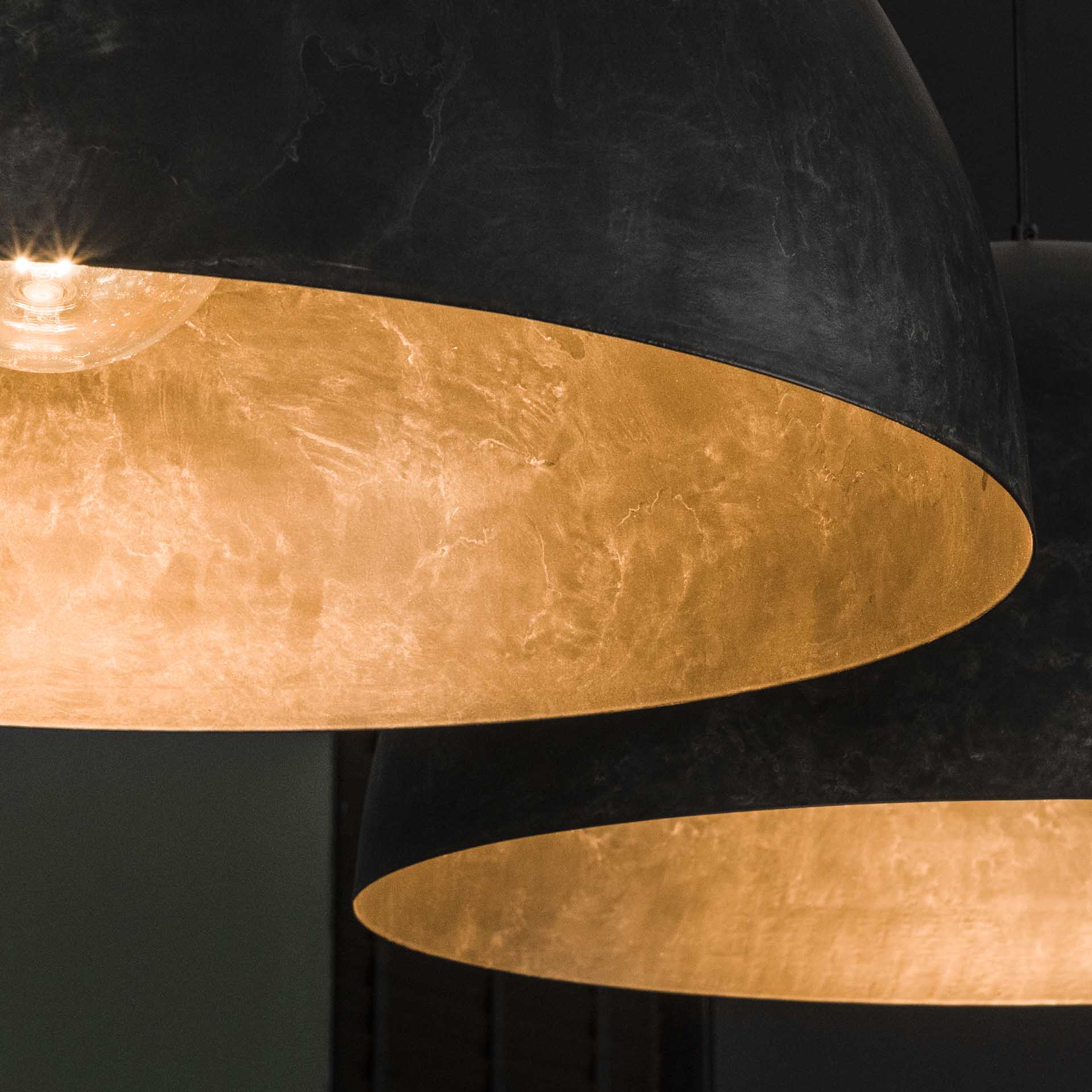 Hanglamp Dome - 2-lichts - Antraciet - Metaal