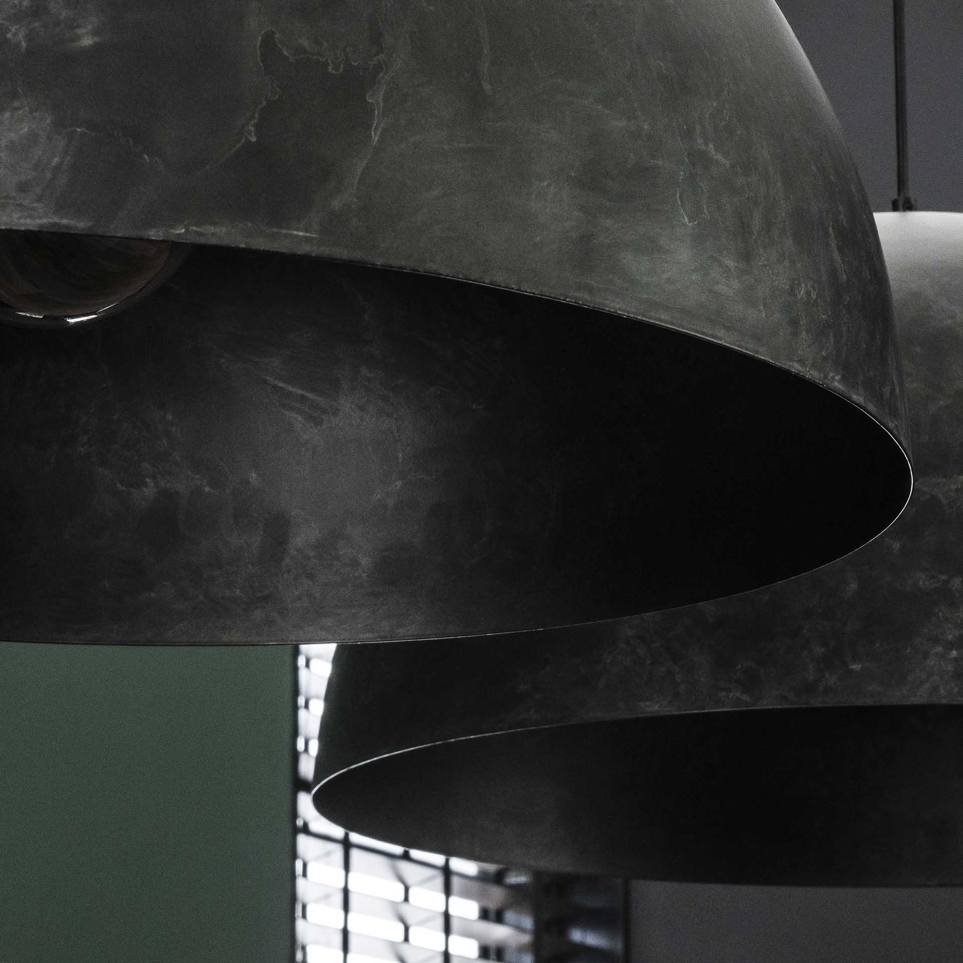 Hanglamp Dome - 2-lichts - Antraciet - Metaal