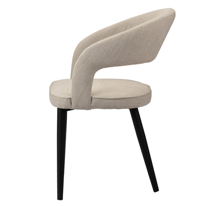 Eetkamerstoel Zara - Beige - Linnen