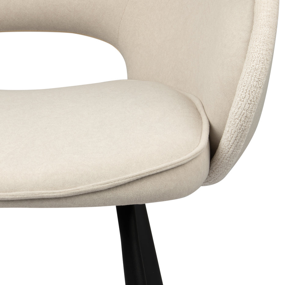 Eetkamerstoel Sorano - Beige - Suede