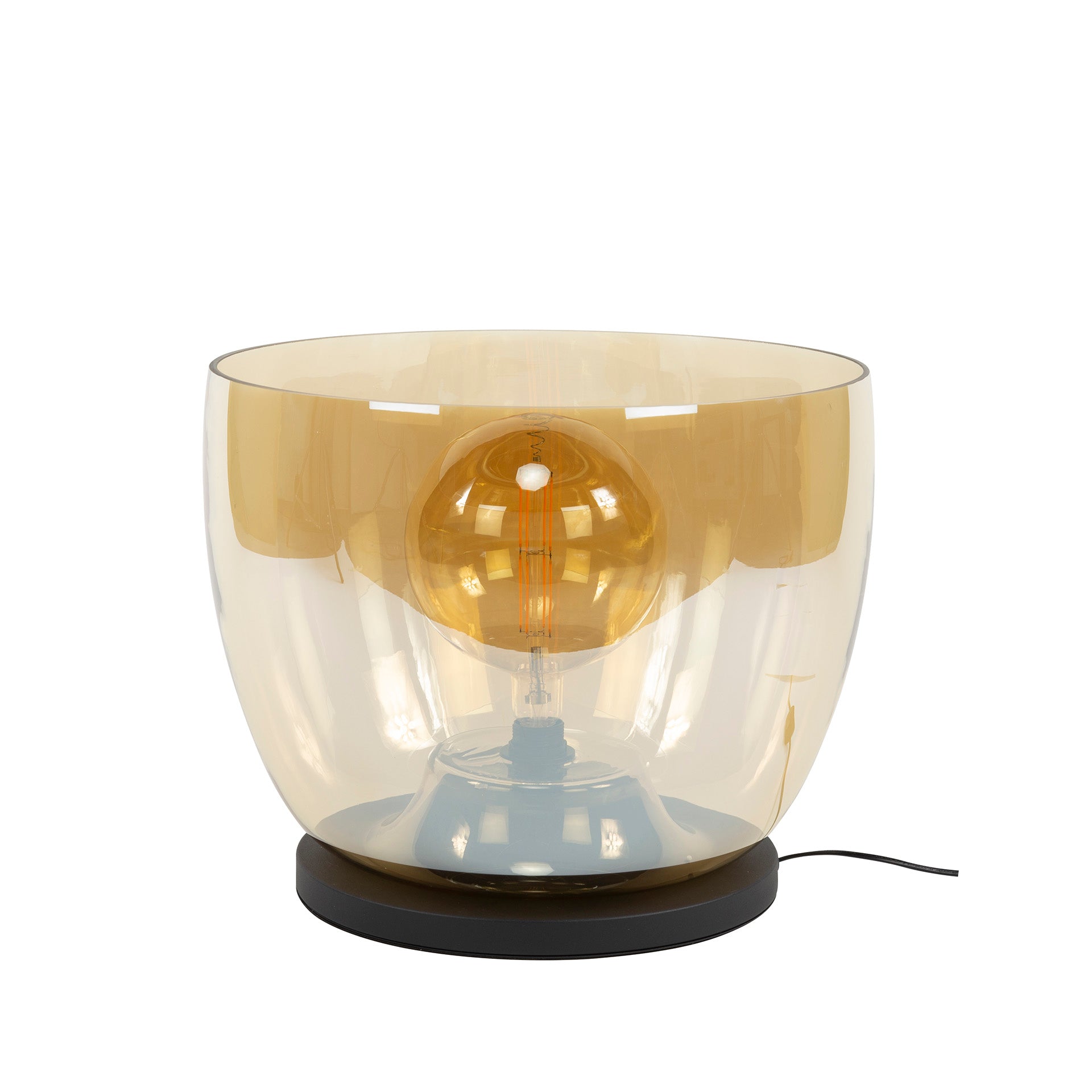 Vloerlamp Lunaris - Amberkleurig - Glas - Ø 48 cm