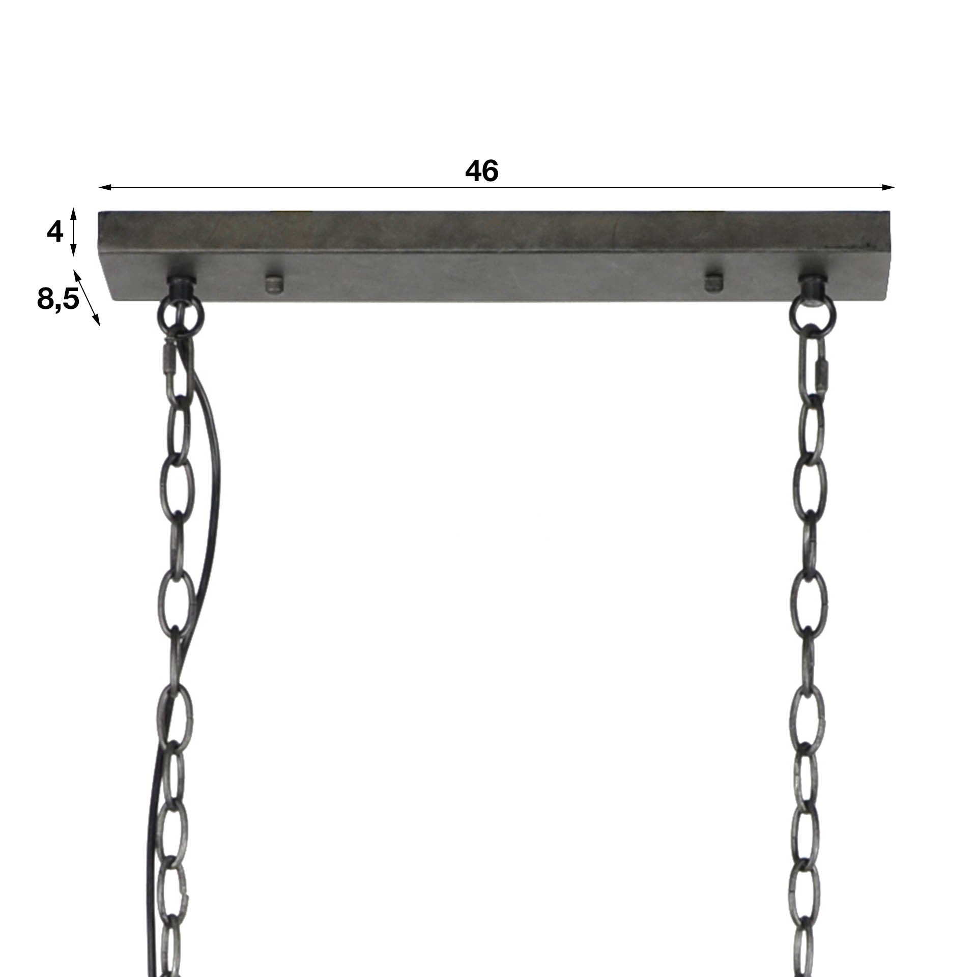Hanglamp Rico - 2-lichts - Antraciet - Metaal