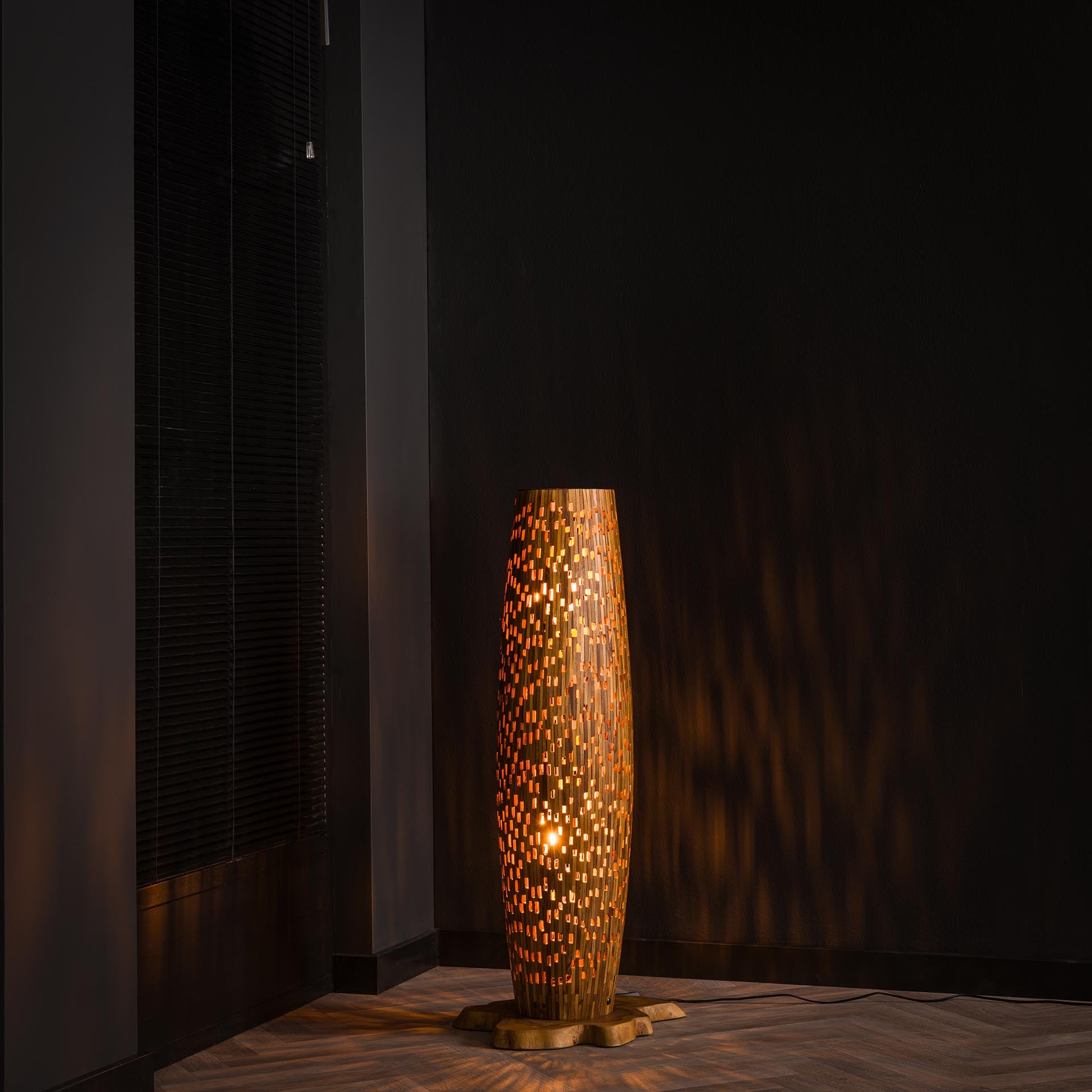 Vloerlamp Sage - Bruin - Teakhout - 104 cm