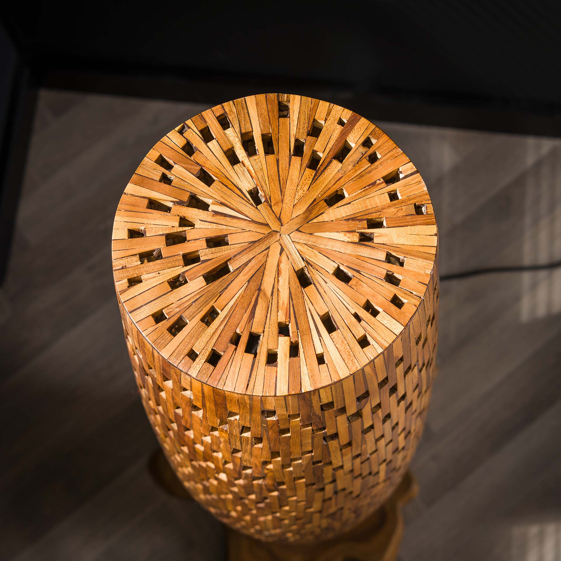 Vloerlamp Sage - Bruin - Teakhout - 184 cm