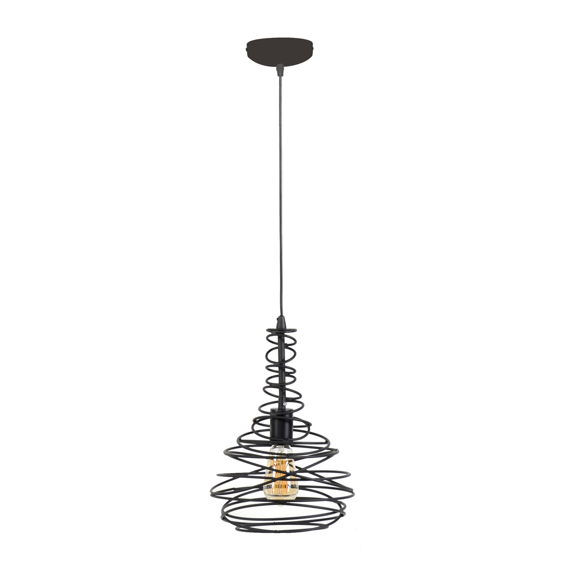 Hanglamp Sylvie - 1-lichts - Zwart - Metaal