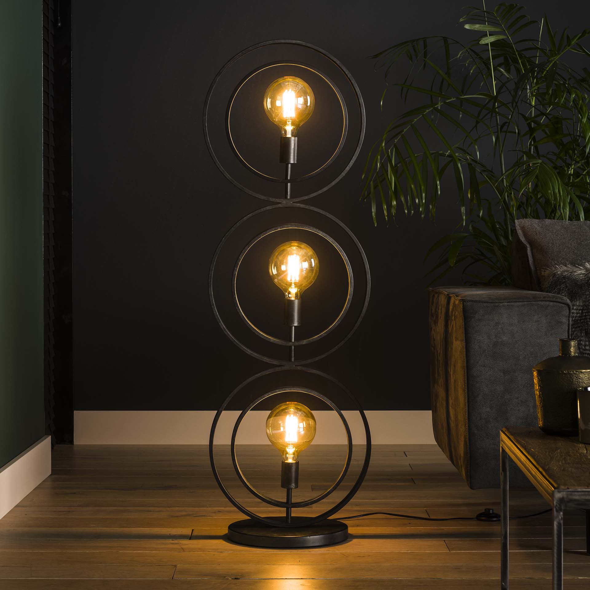 Vloerlamp Luna - Antraciet - Metaal