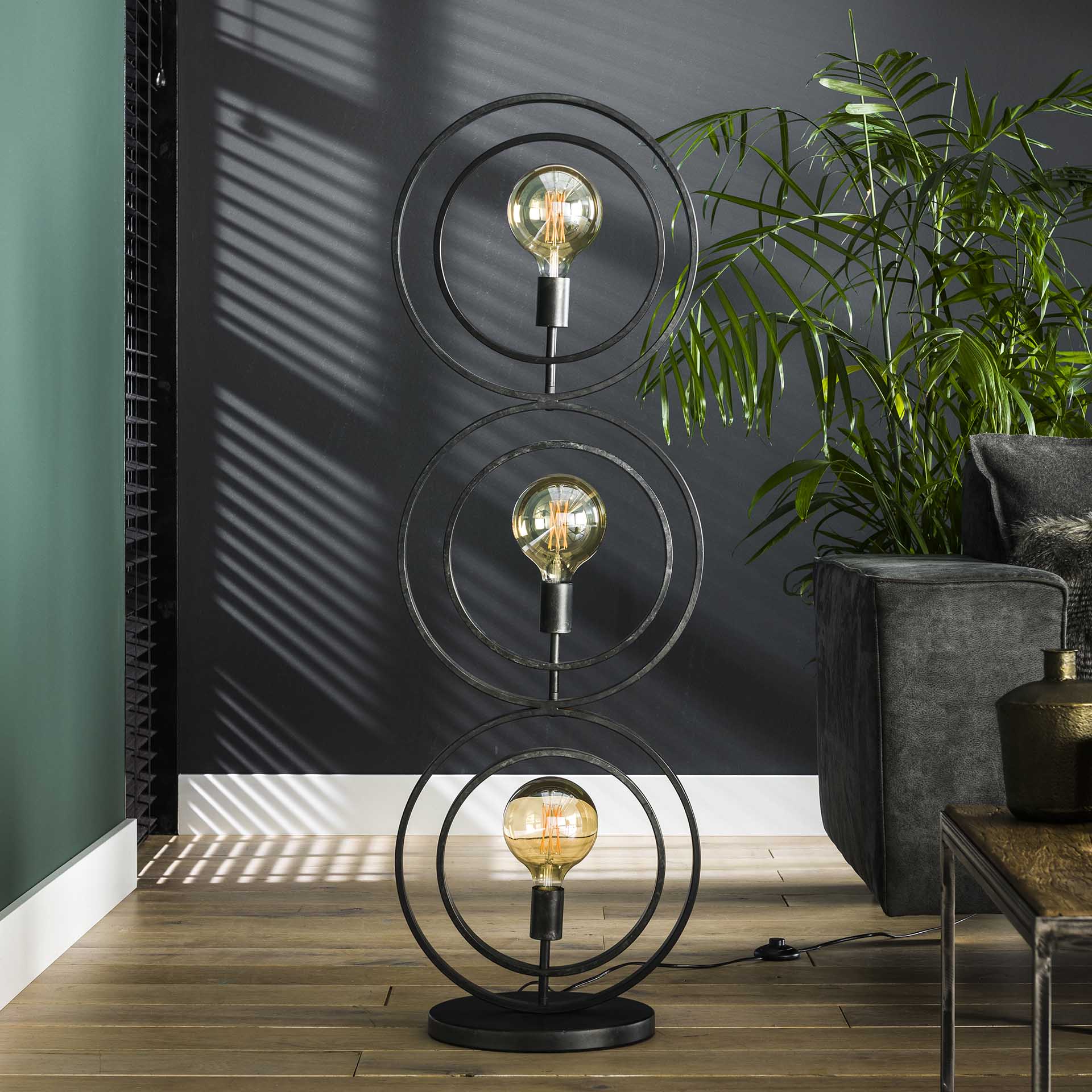 Vloerlamp Luna - Antraciet - Metaal