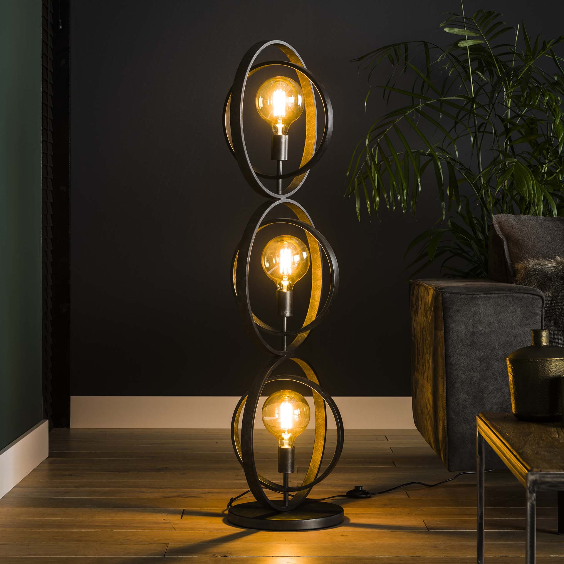 Vloerlamp Luna - Antraciet - Metaal