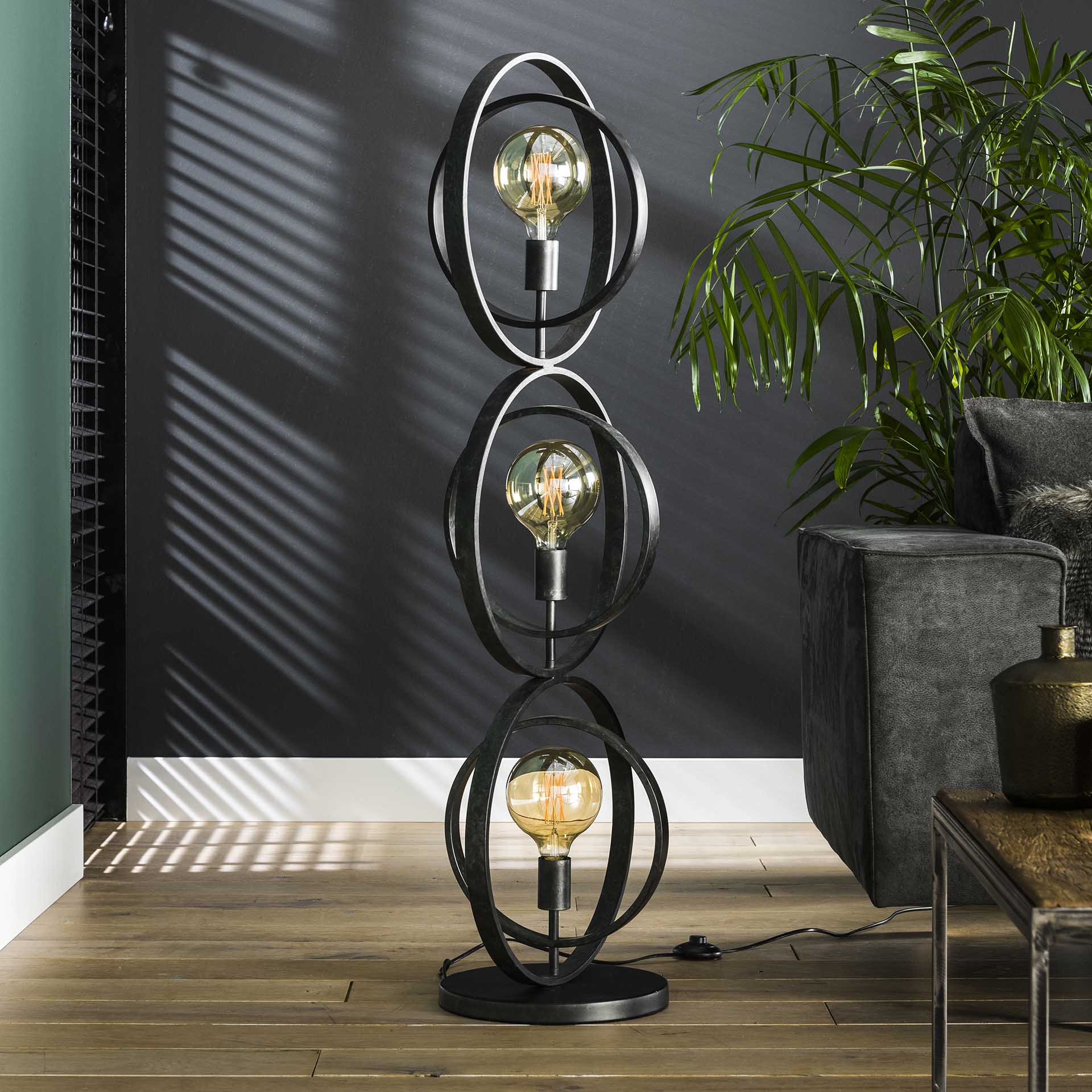 Vloerlamp Luna - Antraciet - Metaal