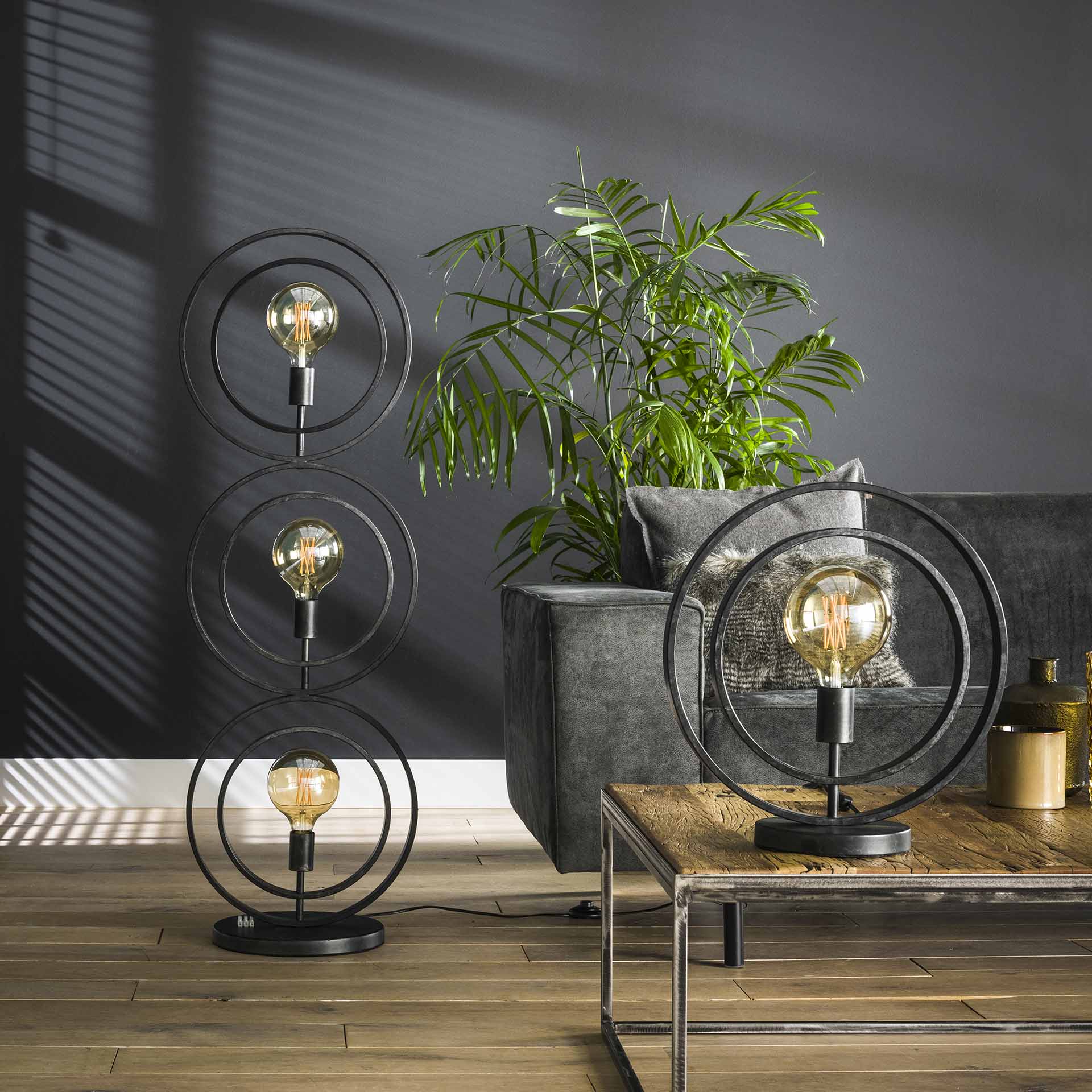 Vloerlamp Luna - Antraciet - Metaal