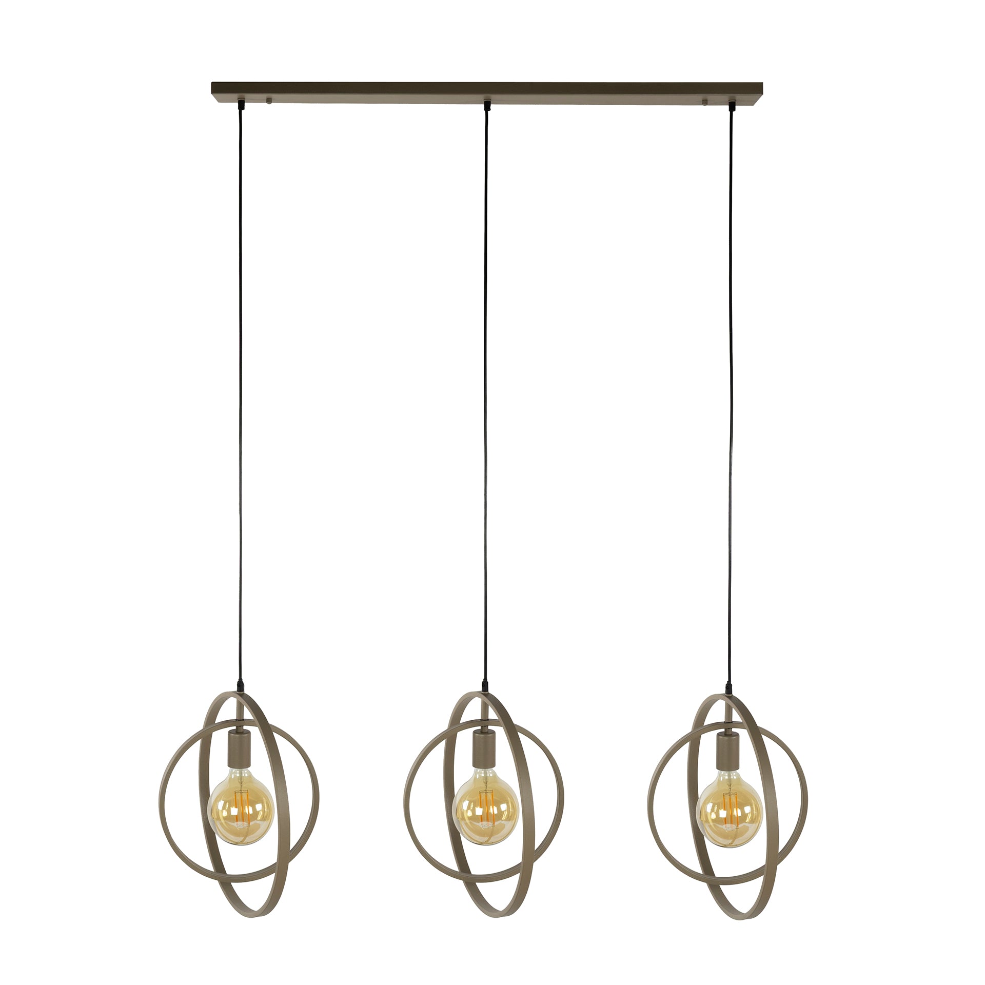 Hanglamp Sterre - 3-lichts - Beige - Metaal