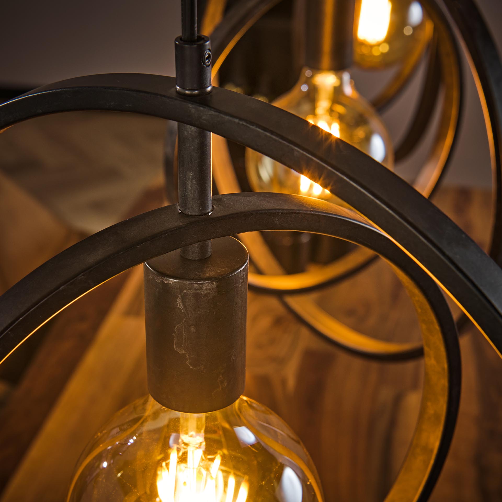 Hanglamp Sterre - 3-lichts - Antraciet - Metaal